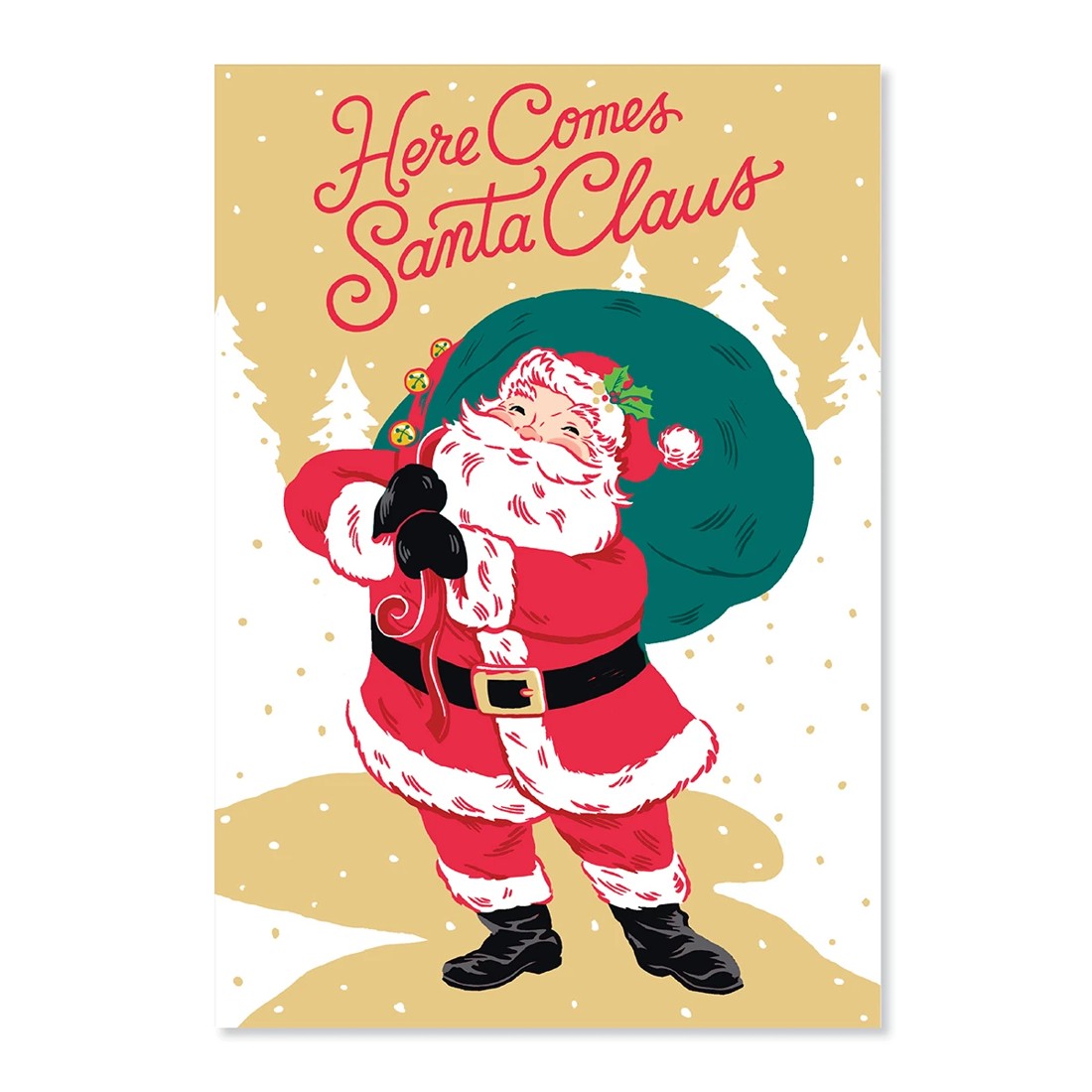 3 Hallmark Christmas Card - Here Comes Santa Claus, 3 of 3