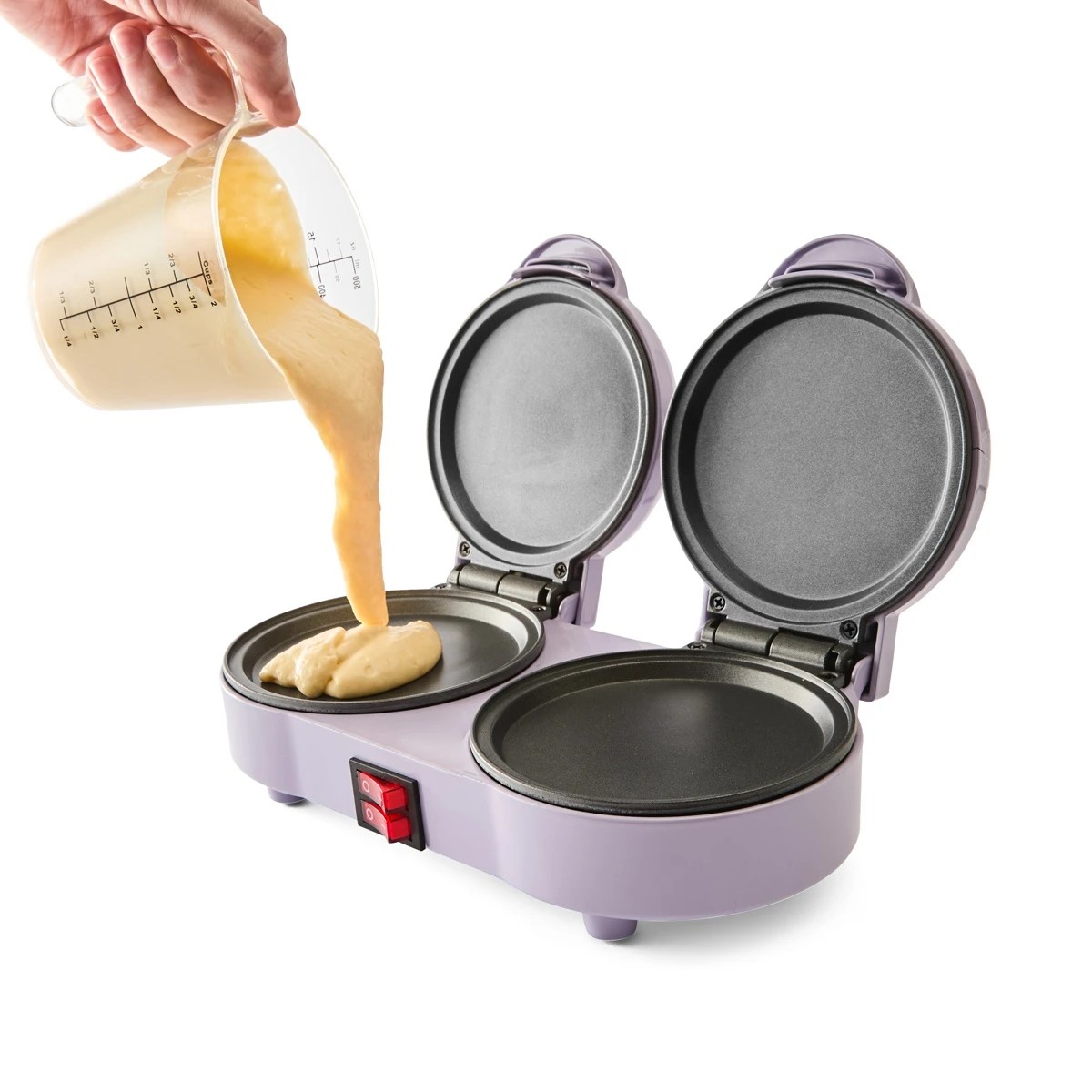 3 Double Pancake Maker - Lilac, 3 of 10