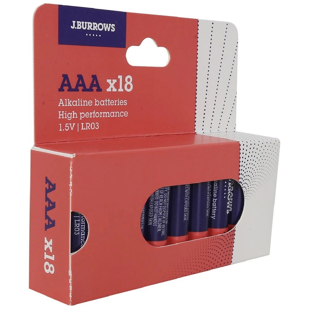 3 J.Burrows AAA Batteries 18 Pack, 3 of 6