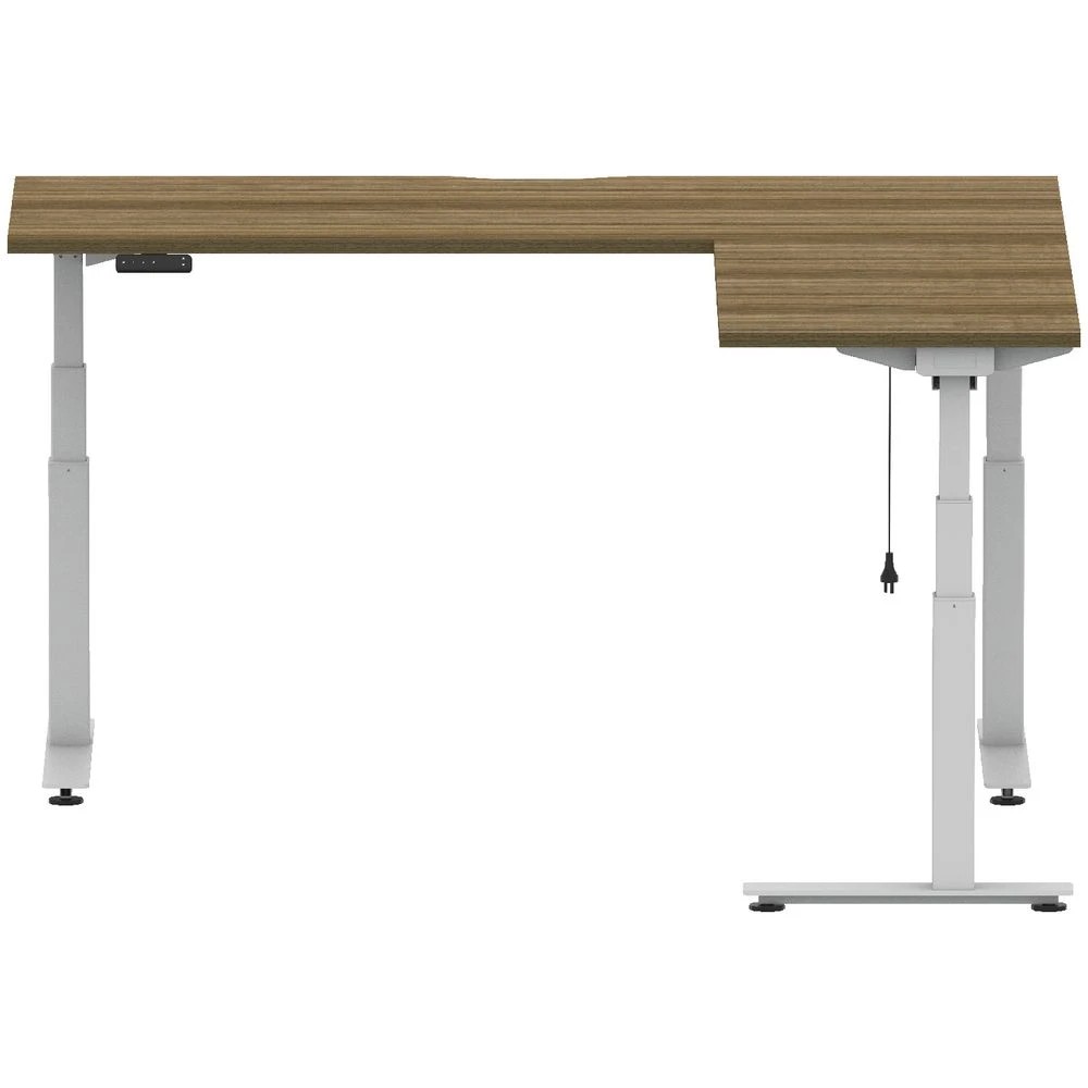 4 Stilford S2 Electric 1800mm Corner Workstation White/ Walnut Desks, Tables and Workstations, 4 of 6