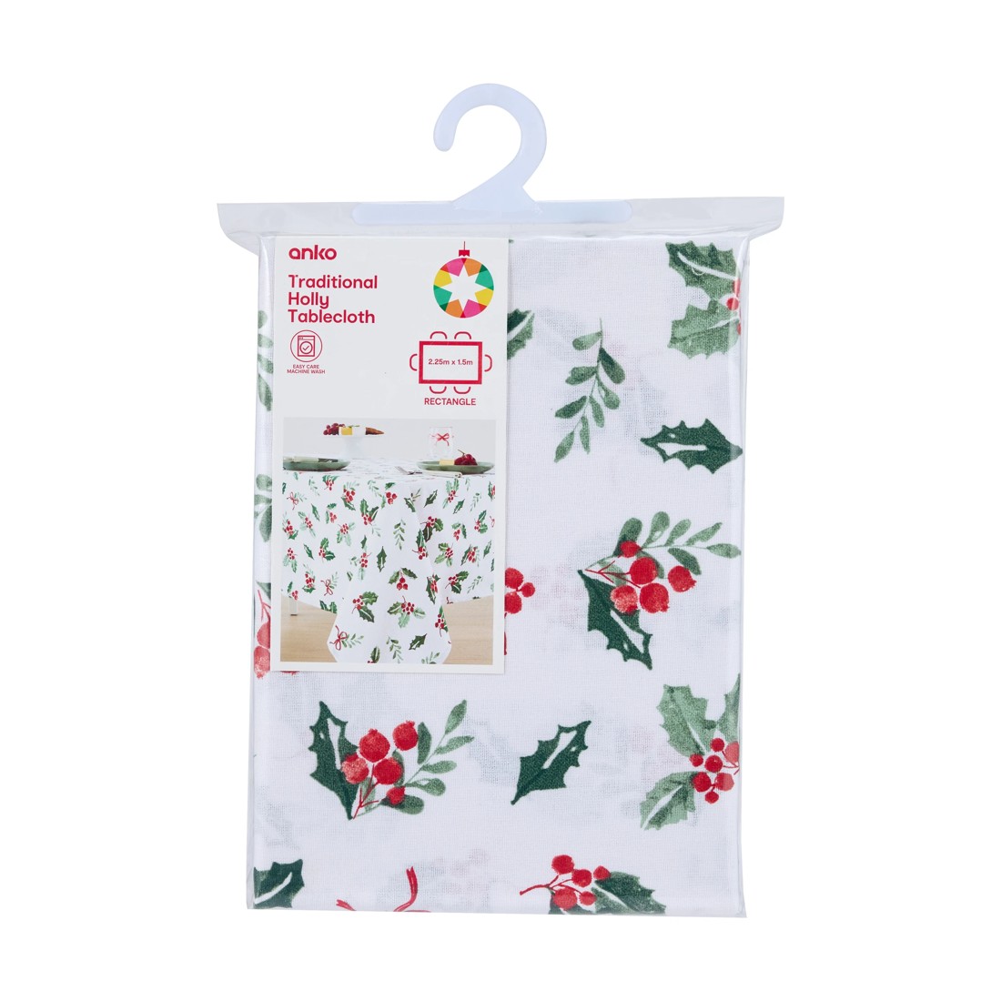 5 Traditional Holly Tablecloth, 5 of 5