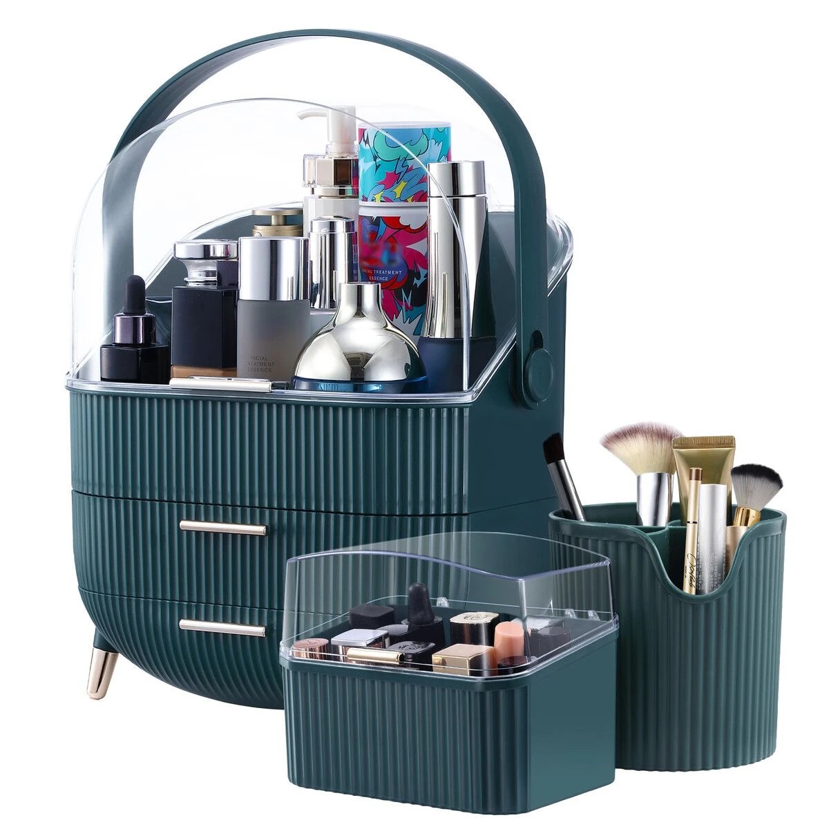 2 AUSWAY Makeup Jewellery Box Drawers Storage Case, 2 of 6