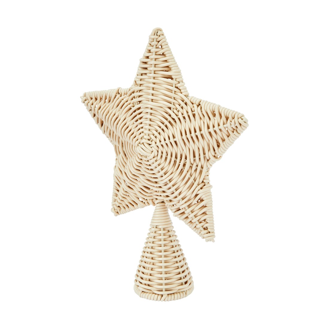 3 Faux Rattan Star Tree Topper, 3 of 5