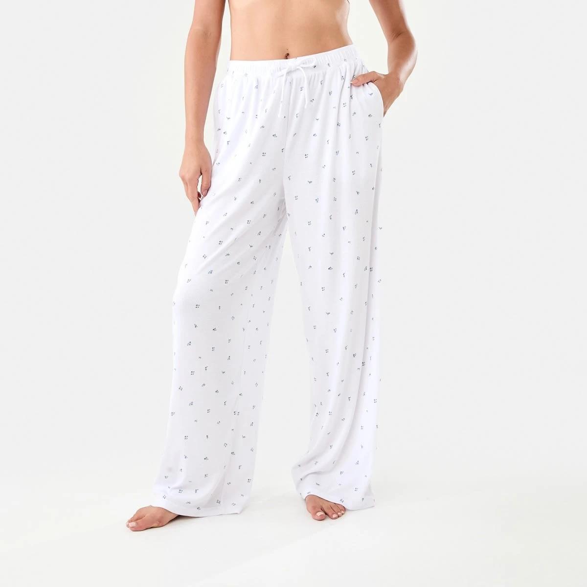 1 Rib Wide Leg Comfort Pants Sm Ditsy W, 1 of 6