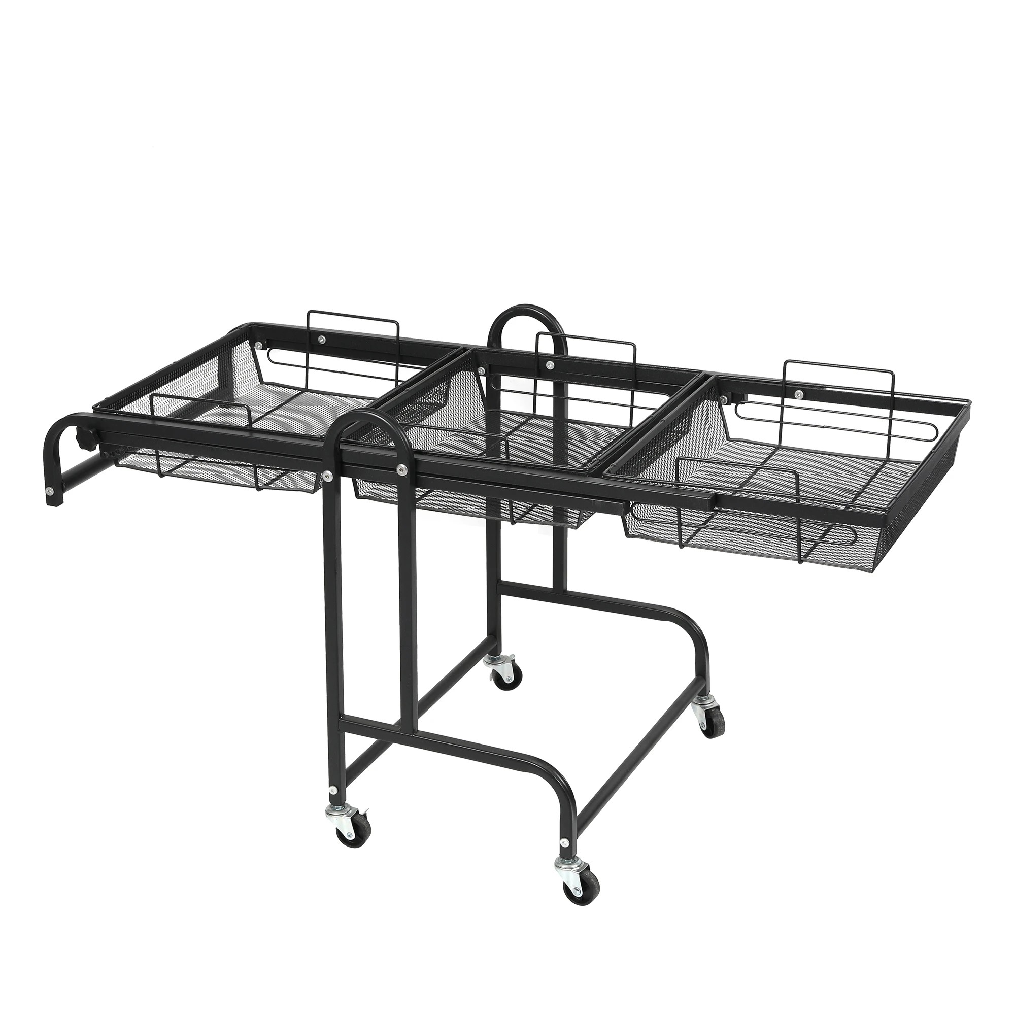2 Levede Swivel Storage Trolley Cart 3 Tiers, 2 of 6