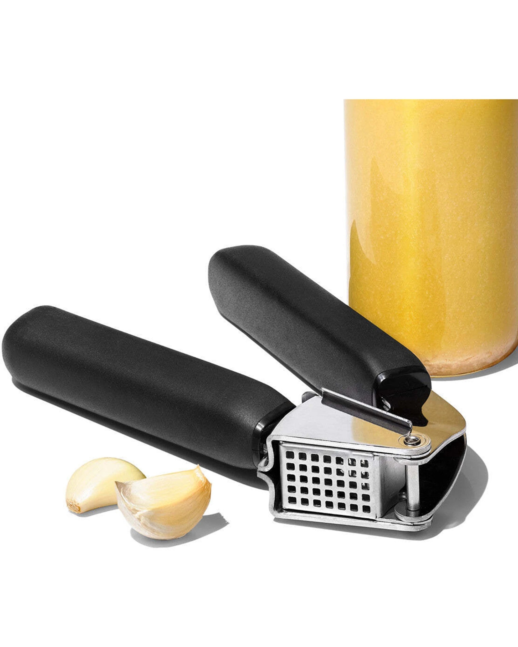 9 Oxo Good Grips Stainless Steel Garlic Press Soft Grip Dishwasher Safe - Black, 9 of 9