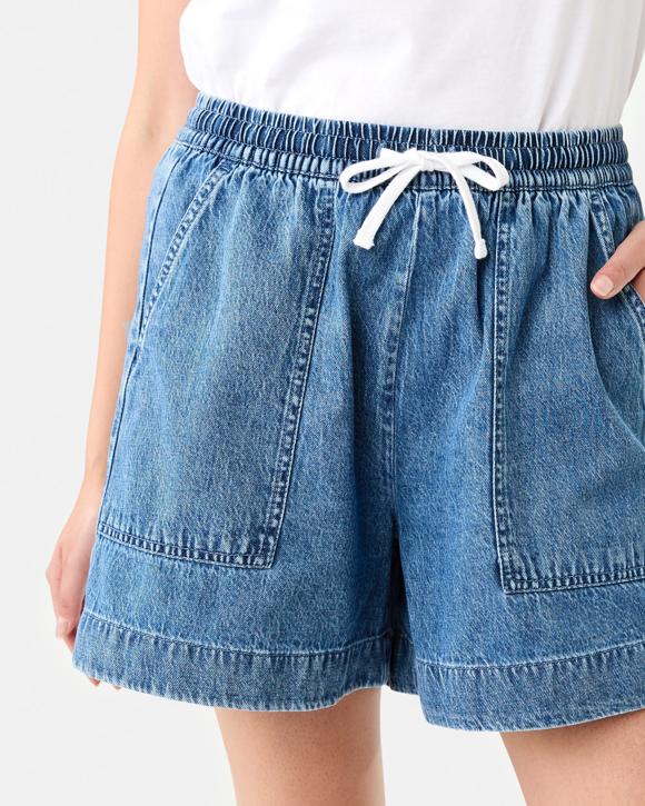 Patch Pocket Denim Shorts
