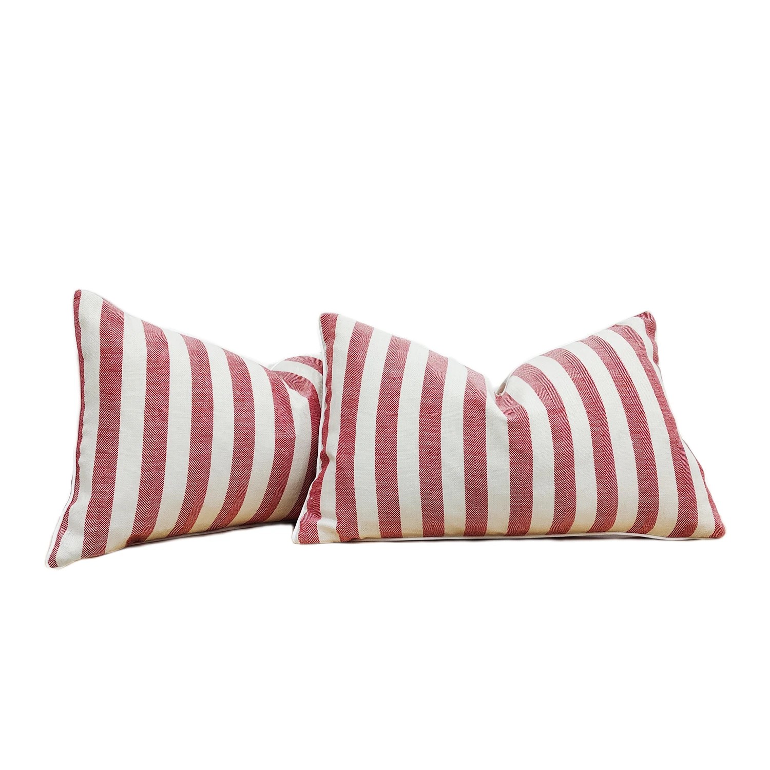 1 Gioia Casa 2-Pack Yarn-Dyed Linen Cotton Cushion Covers 30x50cm - Red, 1 of 3