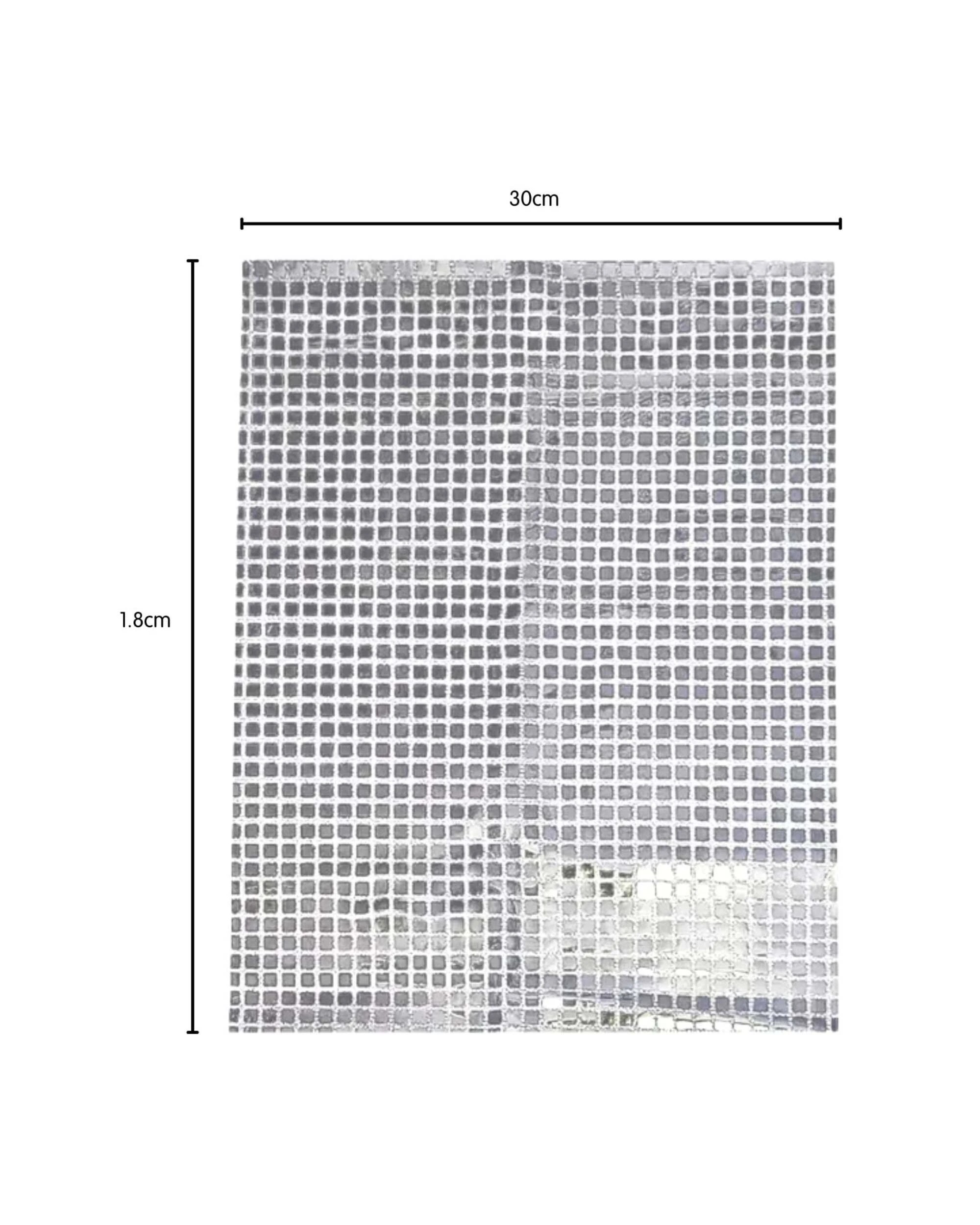 4 Party Maker Mirror Disco Table Runner 1.8m - Silver, 4 of 5