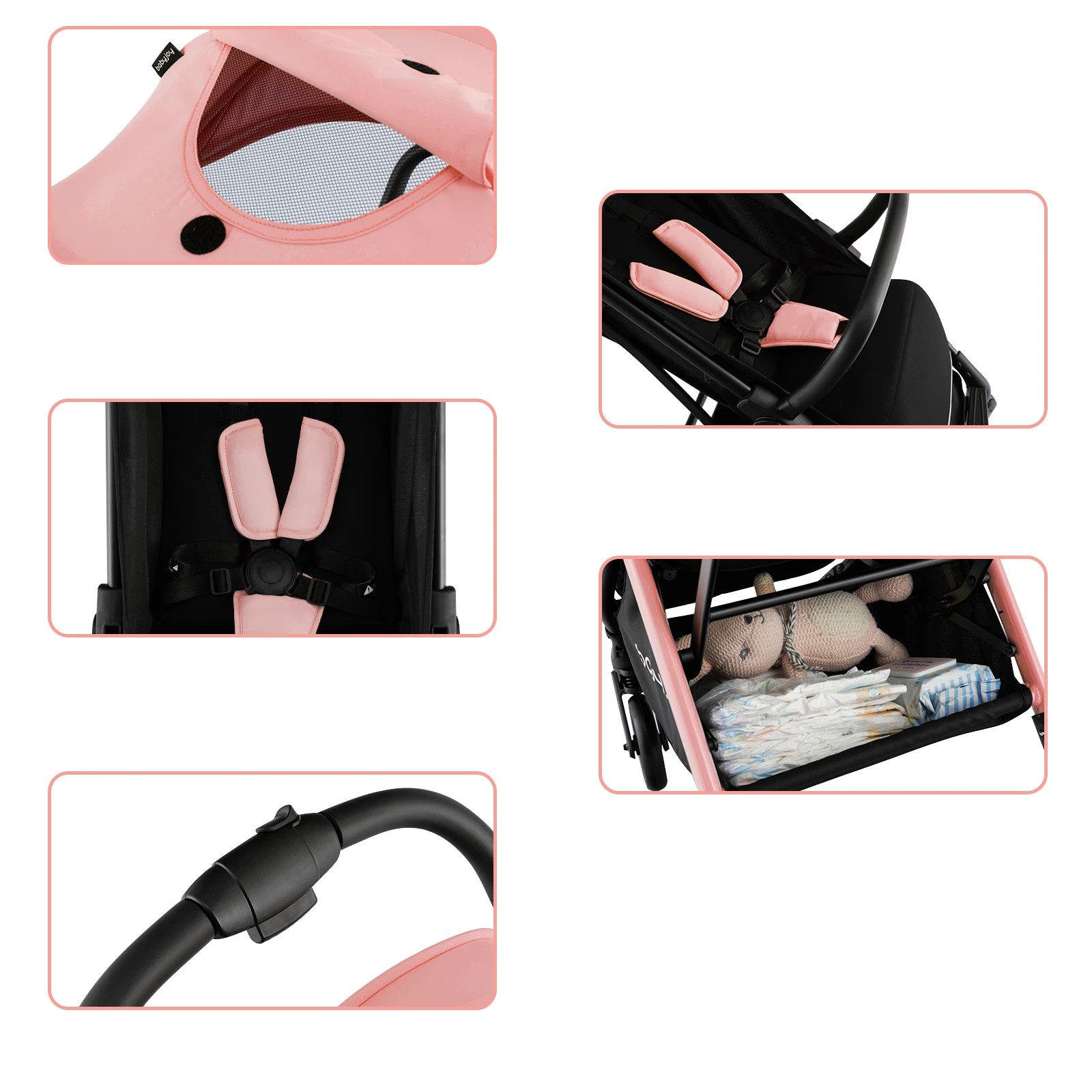 6 Costway Portable Stroller Adjustable Baby Pram Pushchair, 6 of 6