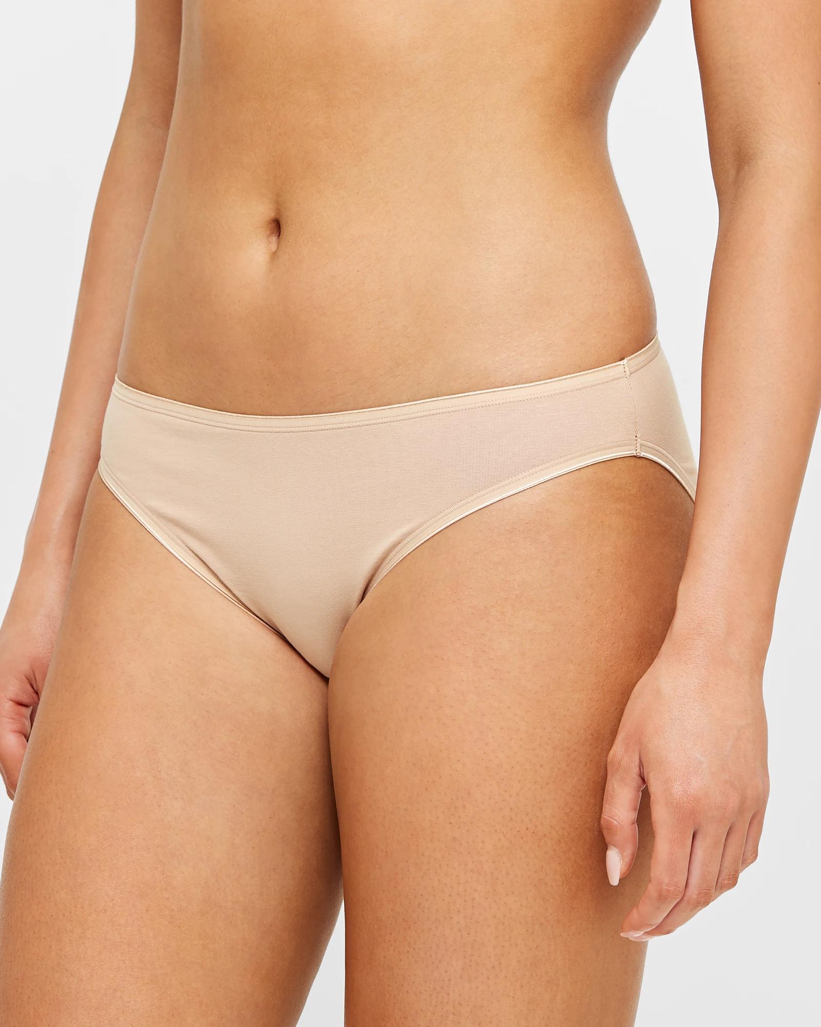 3 Target 2 Pack Everyday Cotton Bikini Briefs With Aloe LATTE, 3 of 4