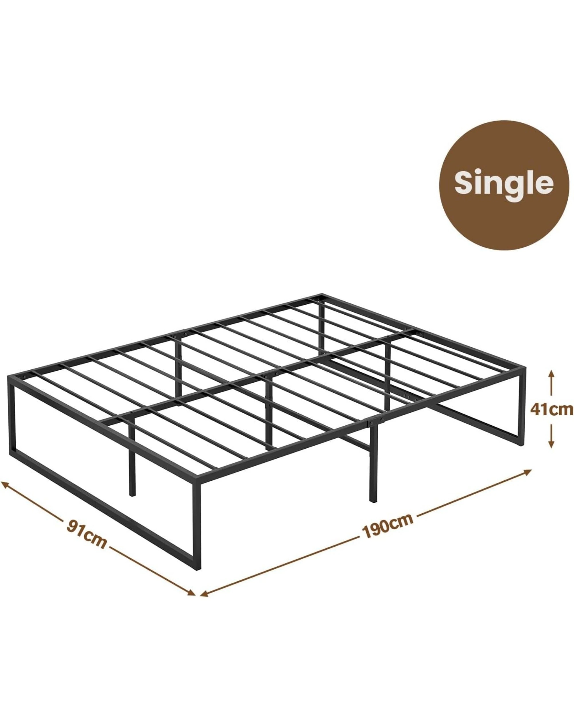 3 Advwin Single Metal Bed Frame Black, 3 of 8