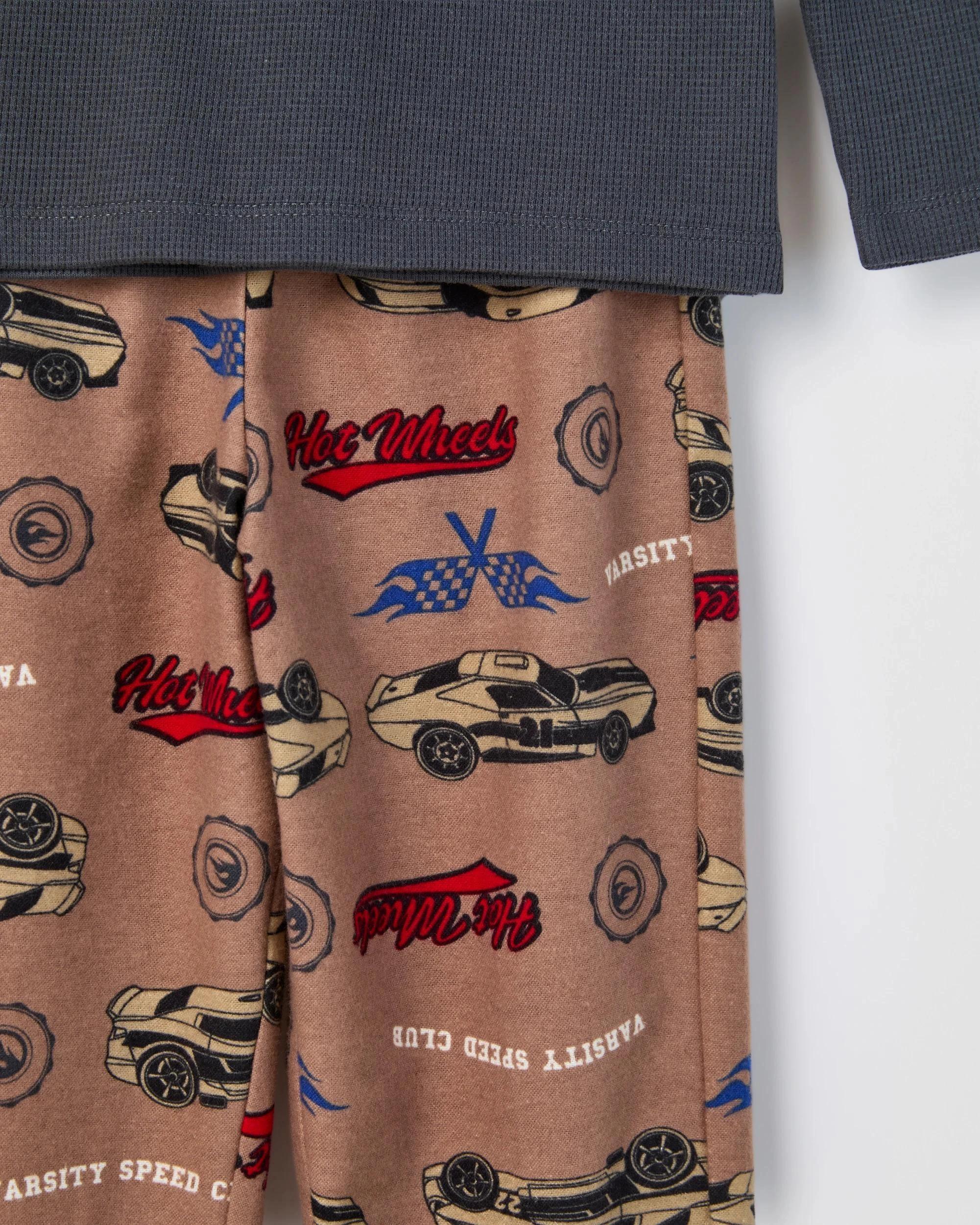 3 Younger Boys Hot Wheels Australian Cotton Flannel Pyjama Set HOT WHEELS, 3 of 3