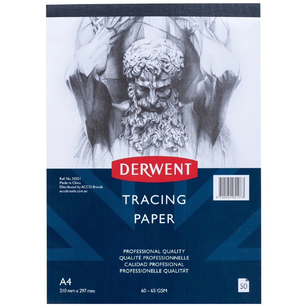1 Derwent A4 60gsm Tracing Paper Pad 50 Sheets, 1 of 1