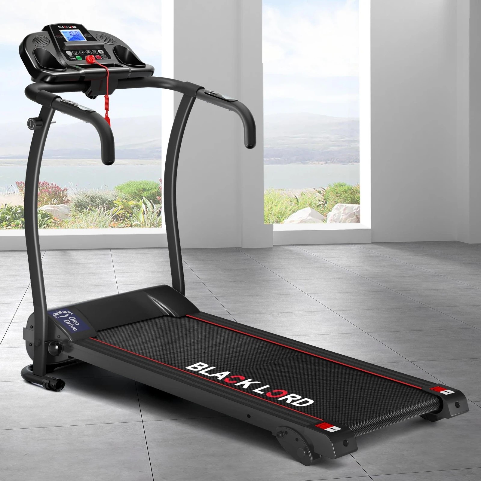 2 Black Lord Treadmill Electric Exercise Running Machine Foldable Walking Pad, 2 of 9