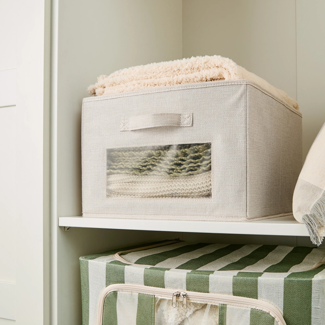 1 Linen Look Box with Window, 1 of 8