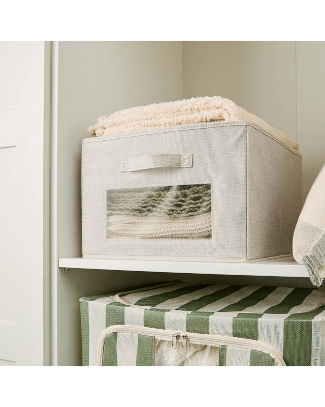 Linen Look Box with Wi