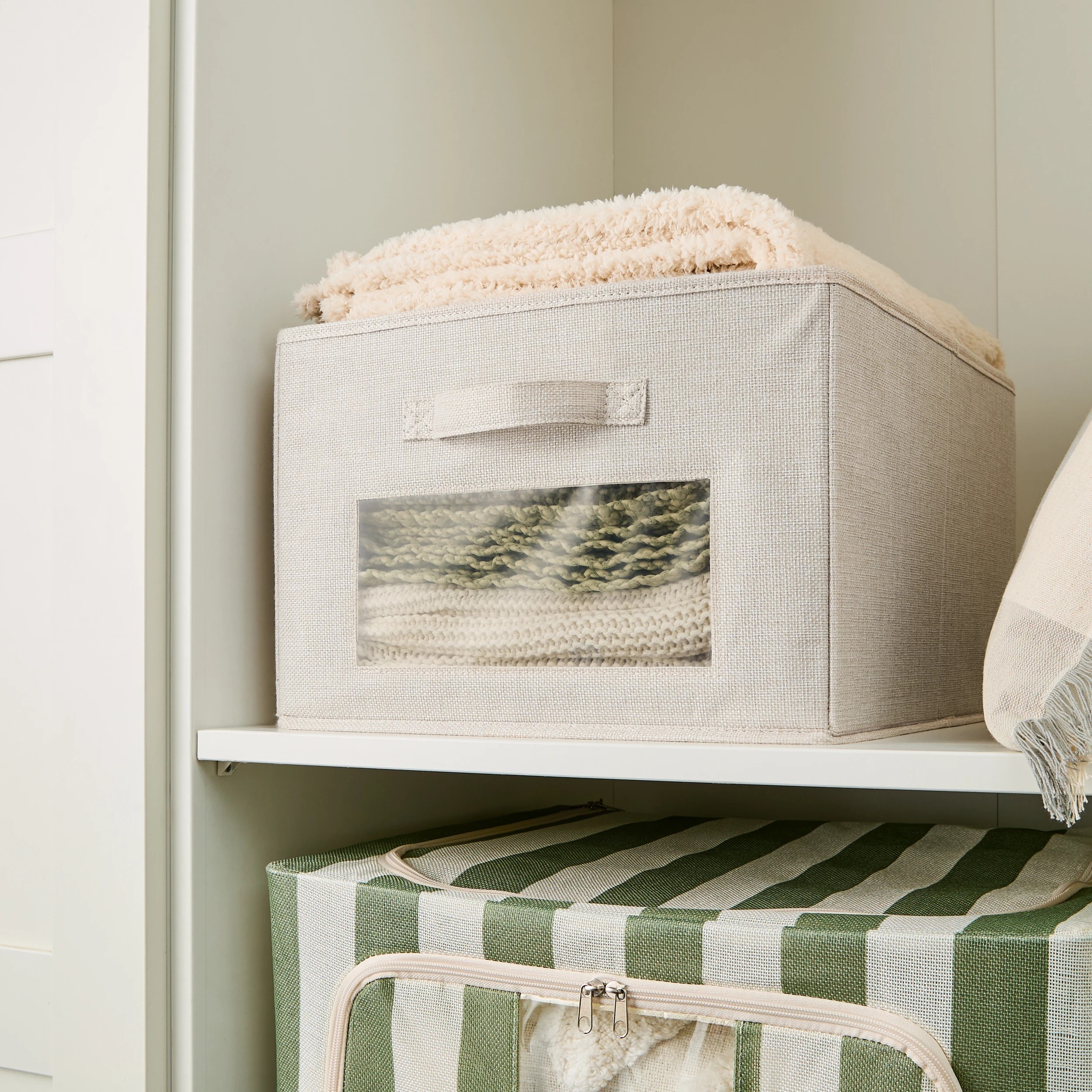 1 Linen Look Box with Window, 1 of 8