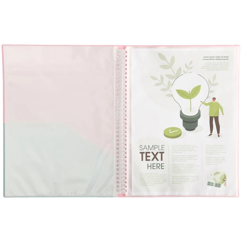 3 Otto A4 Fixed Display Book 20 Pockets Pink, 3 of 4