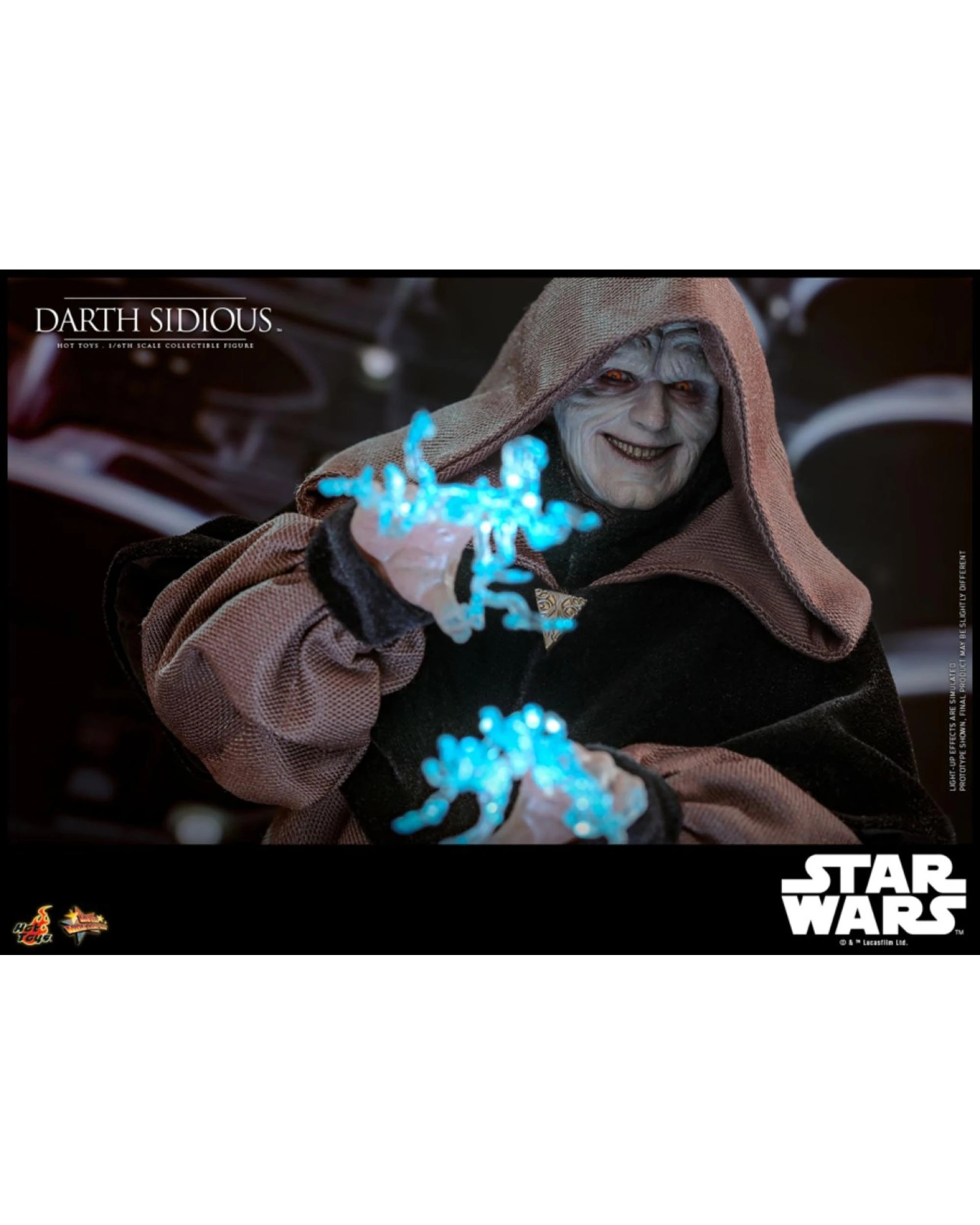 10 Hot Toys Star Wars Revenge Of The Sith Darth Sidious 1:6 Scale Collectible Action Figure, 10 of 10