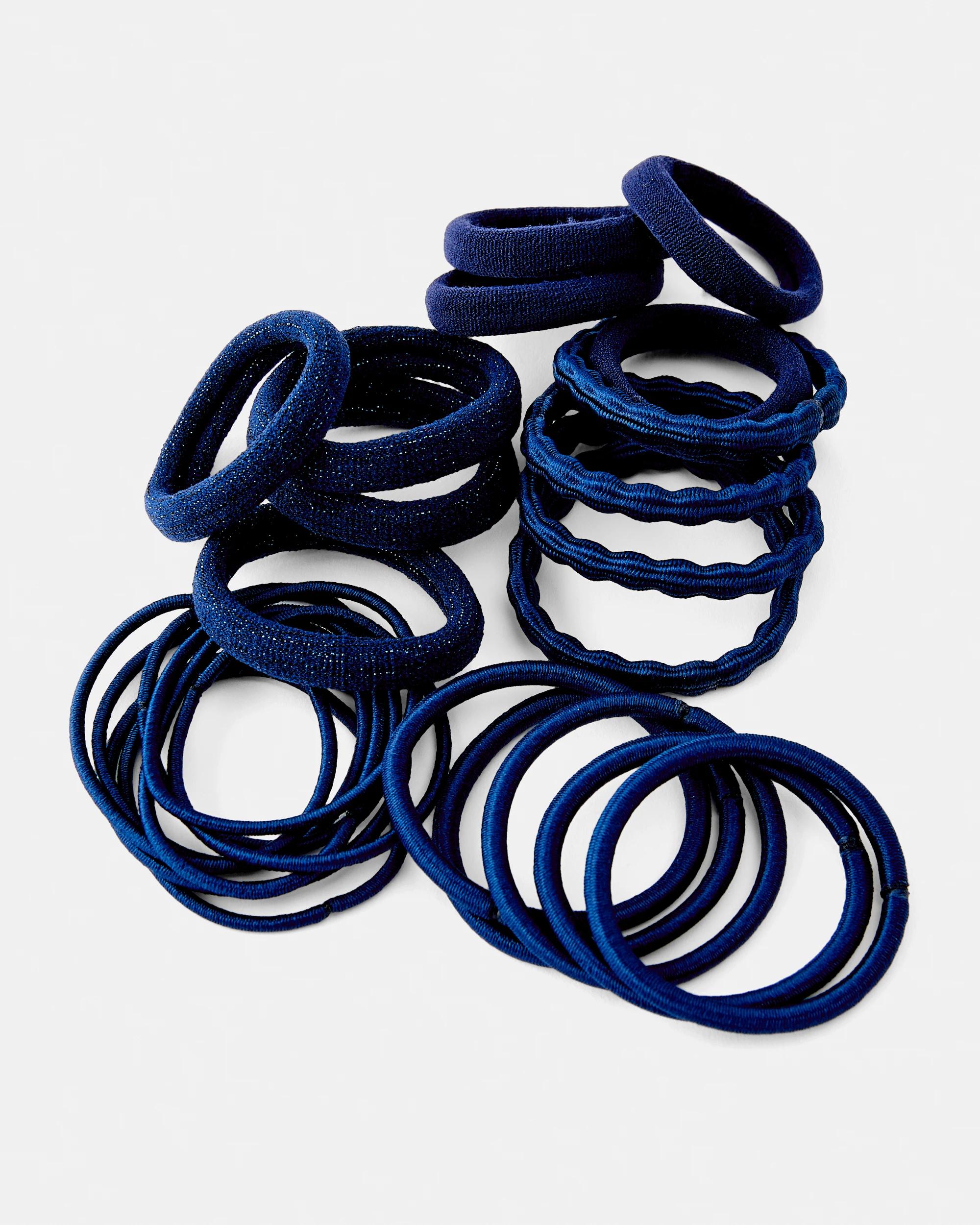 2 25 Pack Mixed Hair Elastics Nvy Sphire, 2 of 3