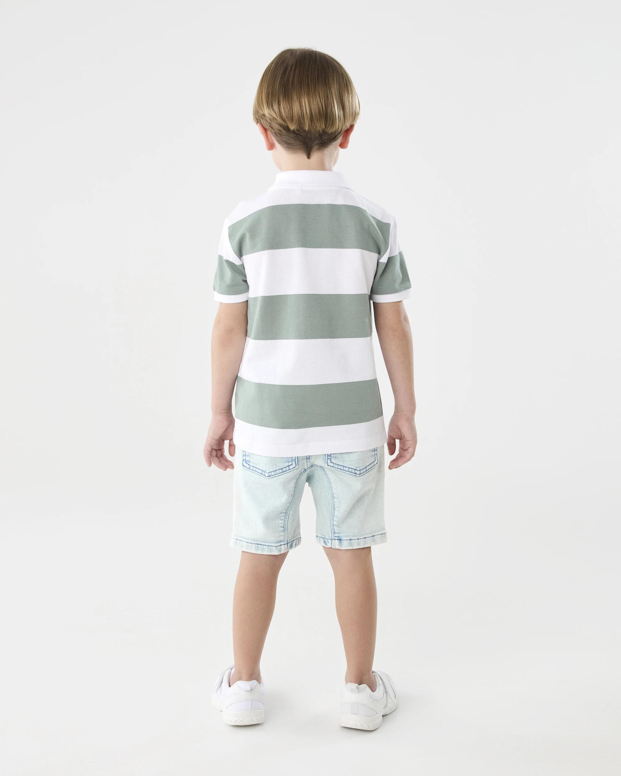 7 Stripe Polo T-shirt Grn Stripe, 7 of 7
