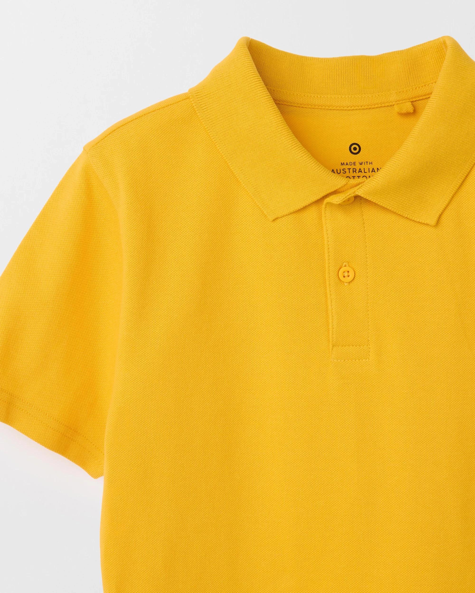 3 Target Australian Cotton 2 Pack Short Sleeve Polo T-Shirt YELLOW, 3 of 6