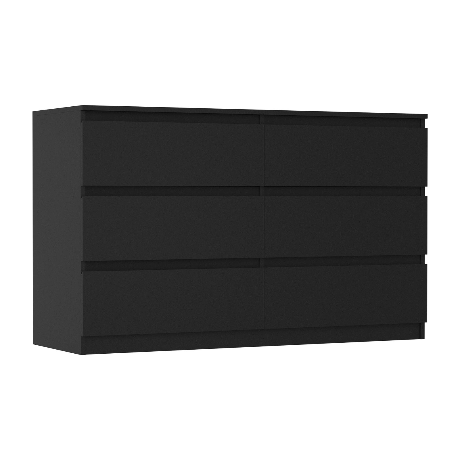 5 Oikiture 6 Chest of Drawers Lowboy Storage Cabinet Dresser Table - Black, 5 of 9