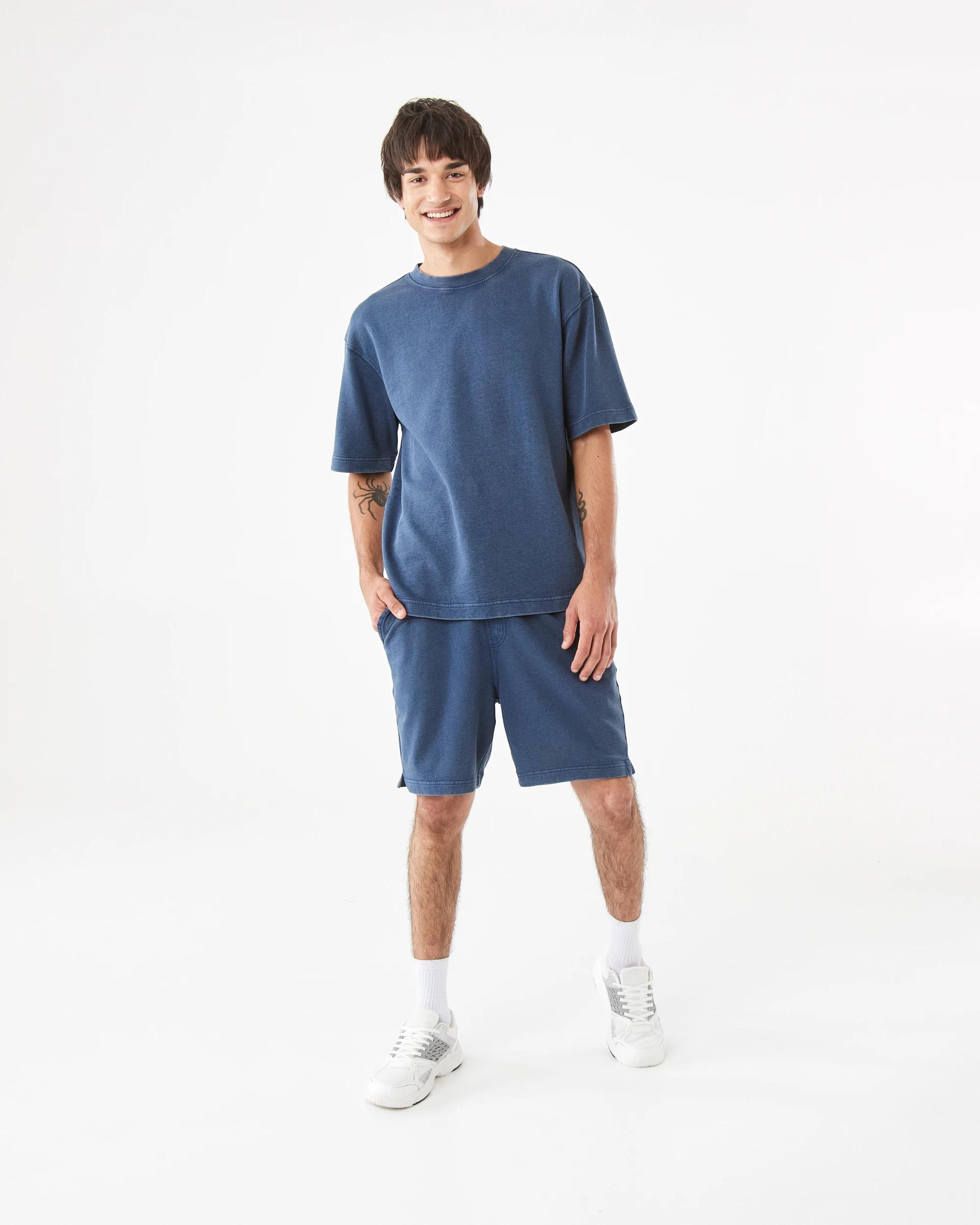 3 Elastic Waistband Washed Terry Shorts Nvy Spell, 3 of 9