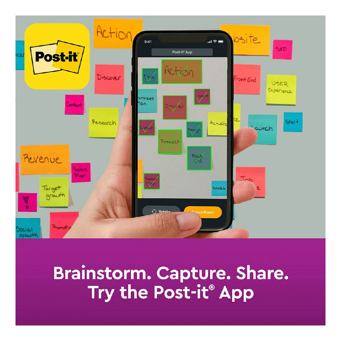 9 Post-it Super Sticky Notes 101 x 152mm Supernova Neons 3 Pack, 9 of 9