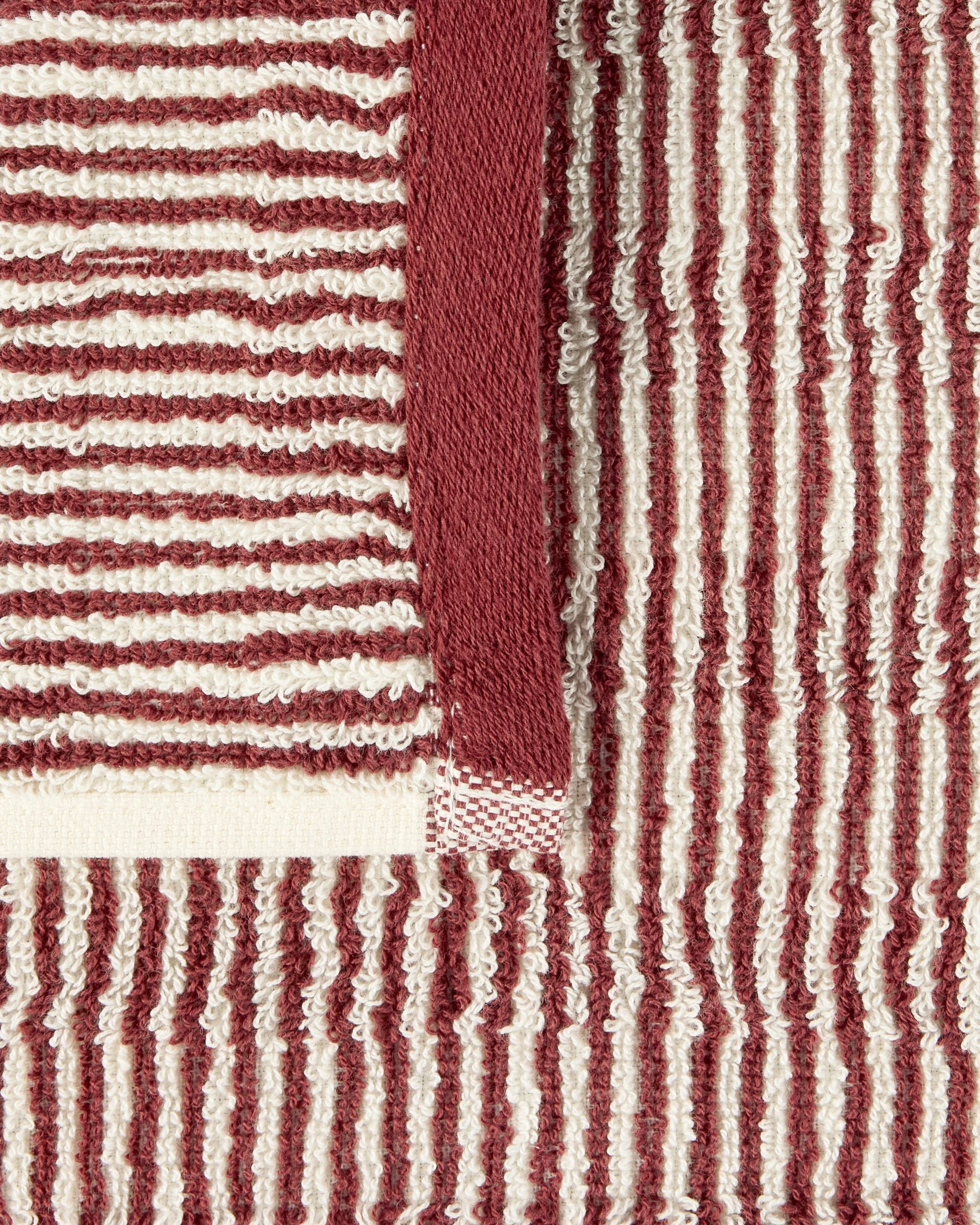 2 Micro Stripe Cotton Bath Towel - Port, 2 of 5