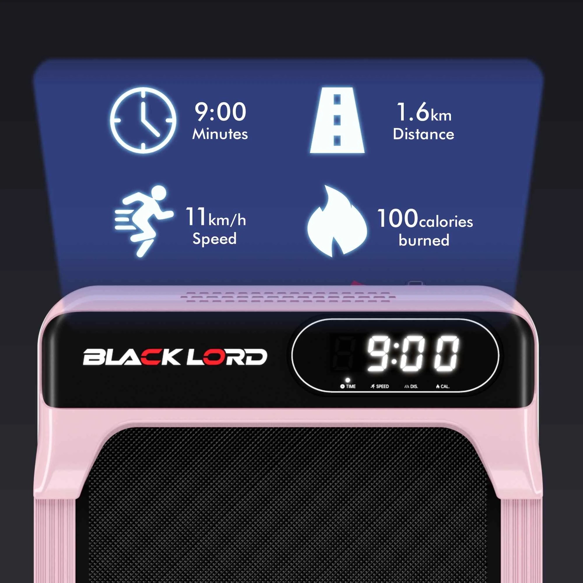 6 Black Lord Treadmill Electric Walking Pad Folding Incline Remote Control - Pink, 6 of 10