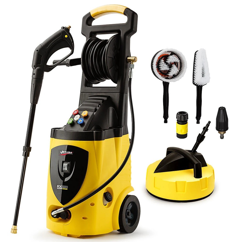 1 Jet-USA RX550 Electric High Pressure Washer 3500PSI, 5 Nozzles, Spin & Wheel Brush, Deck Cleaner, Turbo Head, 10M Hose, 1 of 1