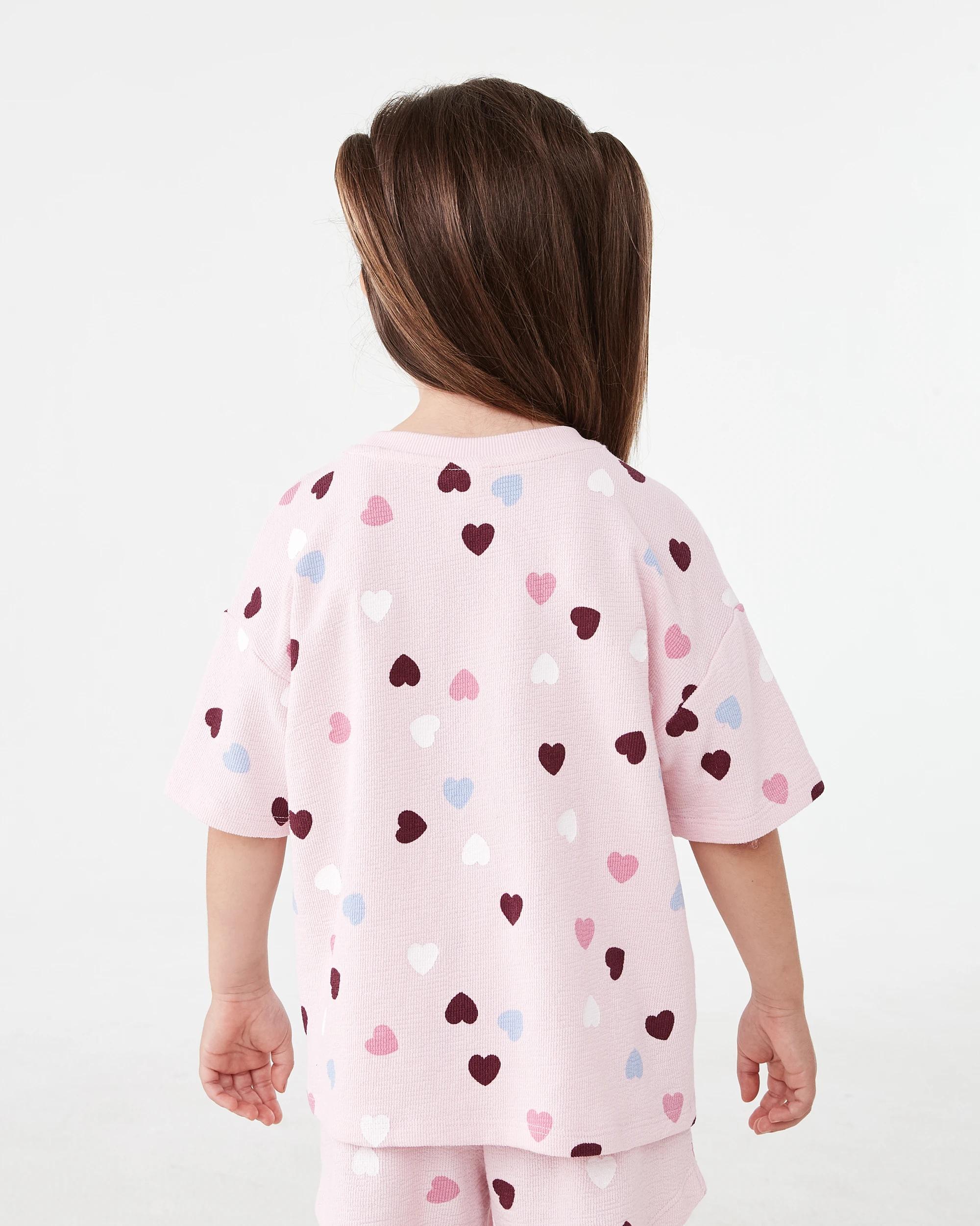 2 Slub Jacquard T-shirt Pnk Heart, 2 of 7