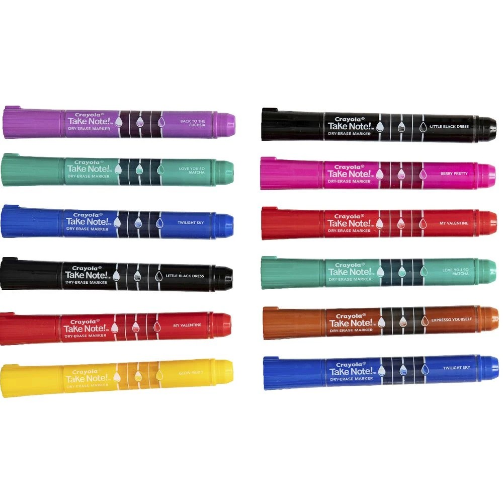 3 Crayola Take Note Whiteboard Markers Chisel Assorted 12 Pack, 3 of 4