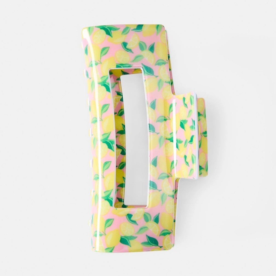 1 Yellow Rectangle Lemon Claw Hair Clip, 1 of 4