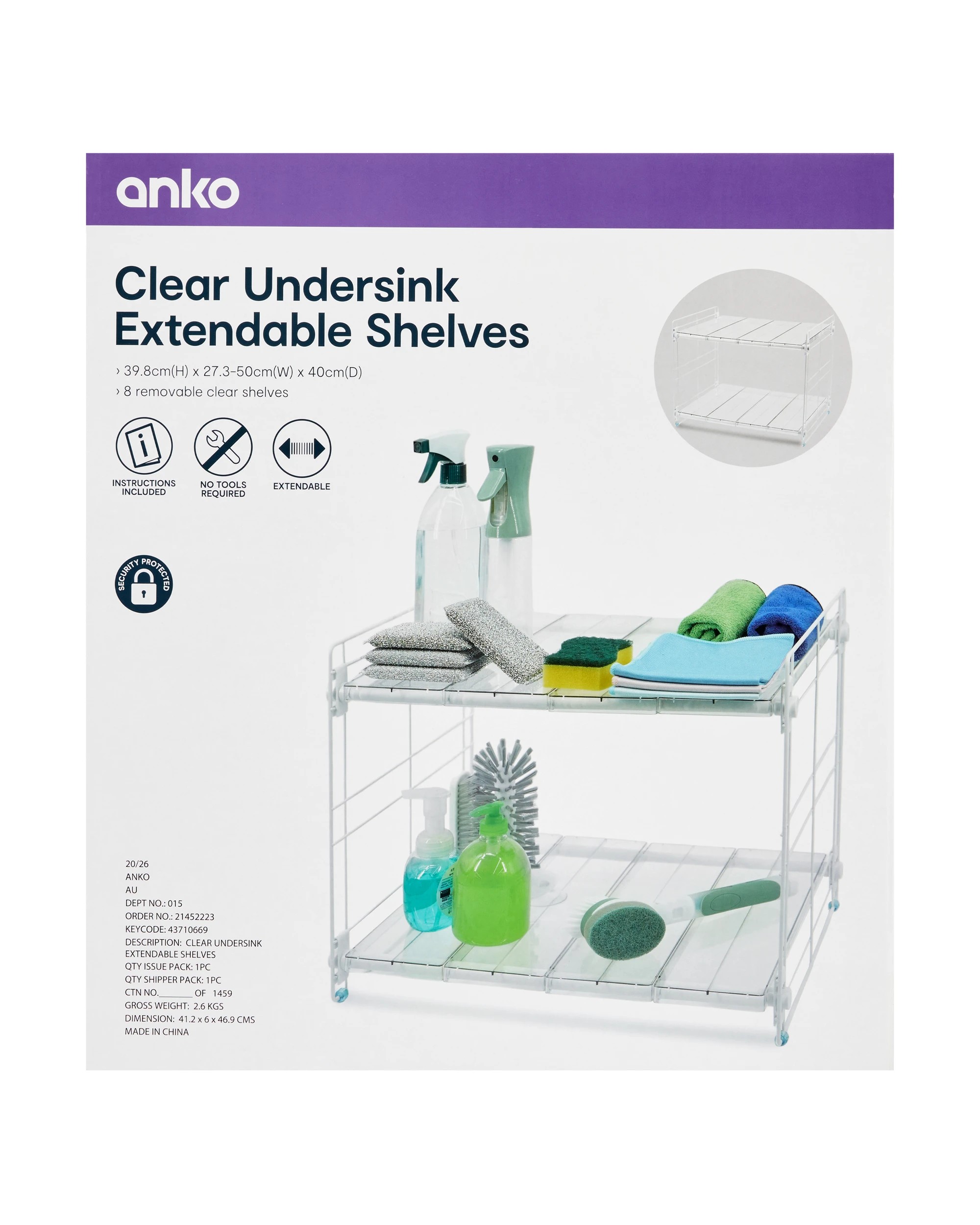 10 Clear Undersink Extendable Shelves, 10 of 10