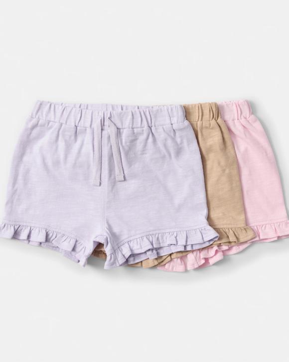 3 Pack Frill Shorts