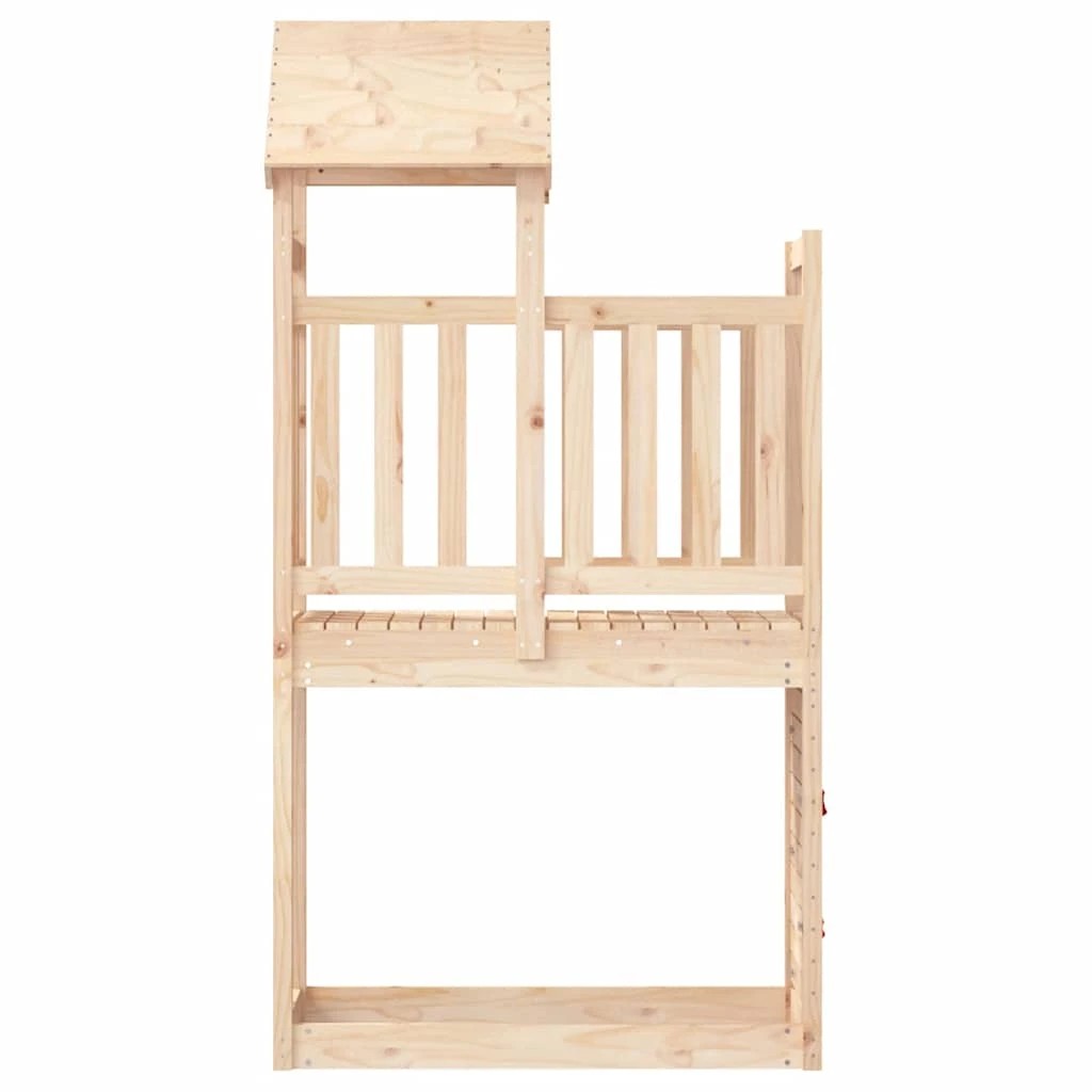 2 vidaXL Play Tower With Rockwall Pine Wood - Brown, 2 of 6
