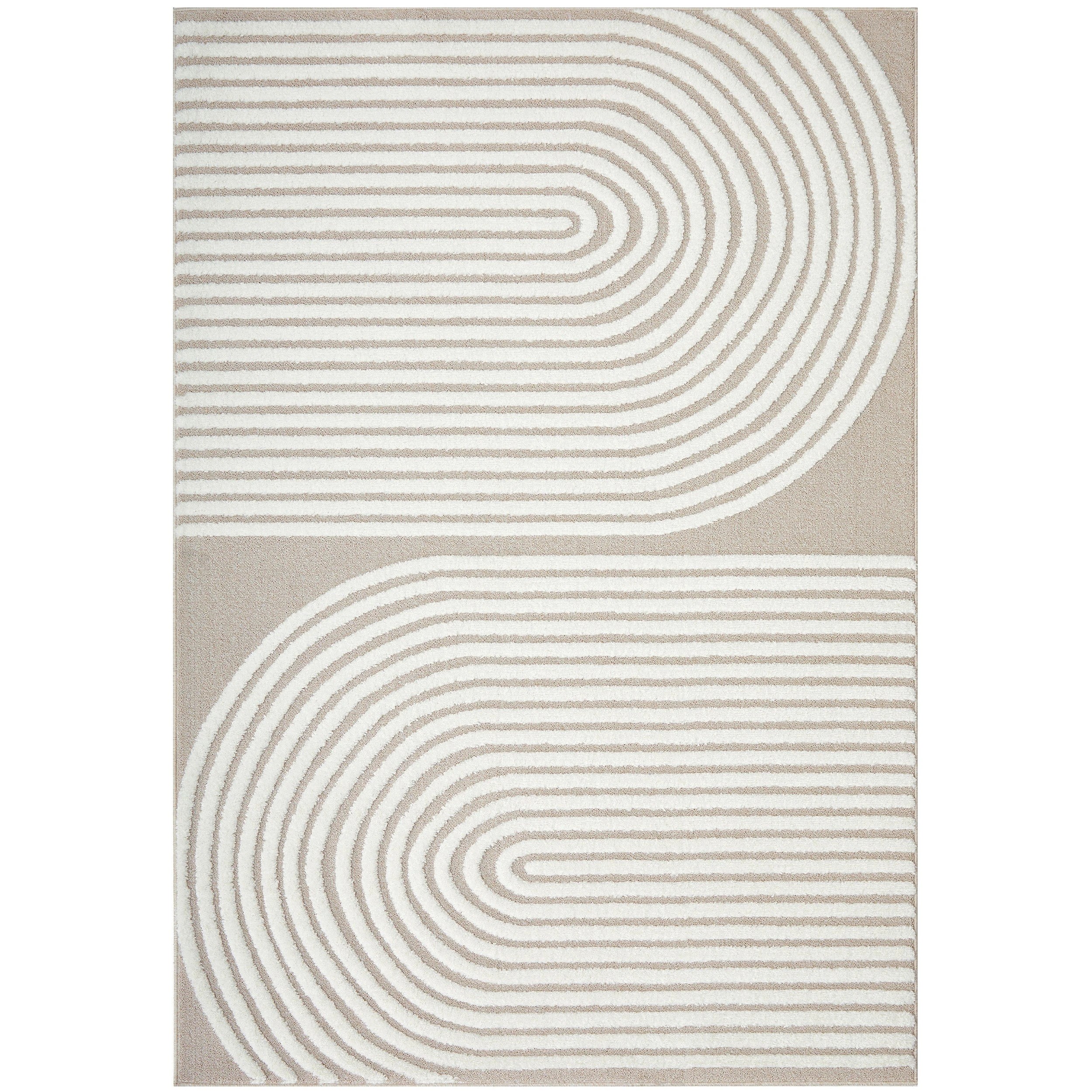 1 Common Ground Rugs Nirvana Abbey 400x300cm - Extra Extra Large Floor Rug - Beige, 1 of 7