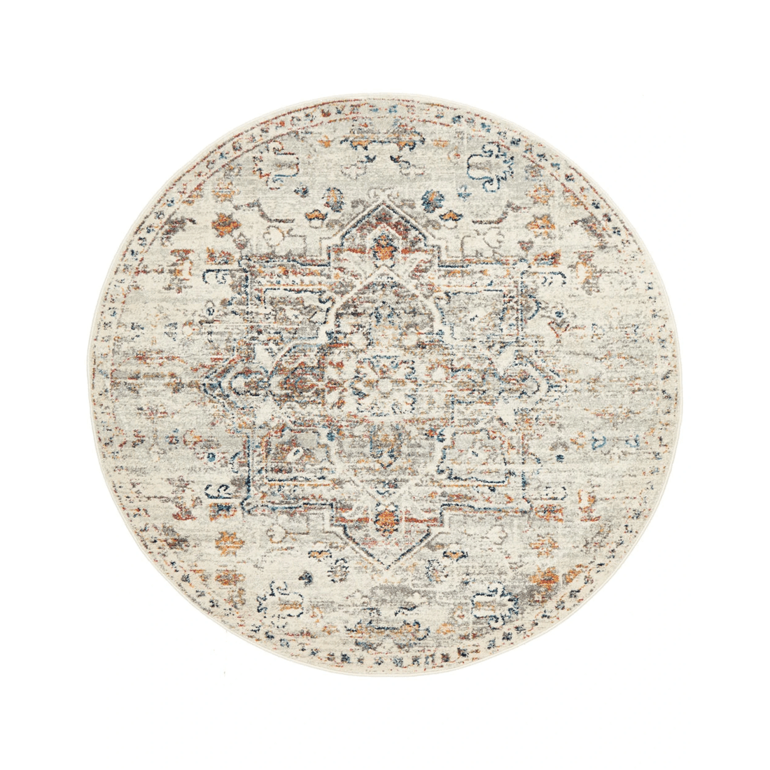 1 Rug Culture Century 911 Silver Round Rug — 150 cm, Power-loomed Polypropylene - Assorted, 1 of 9