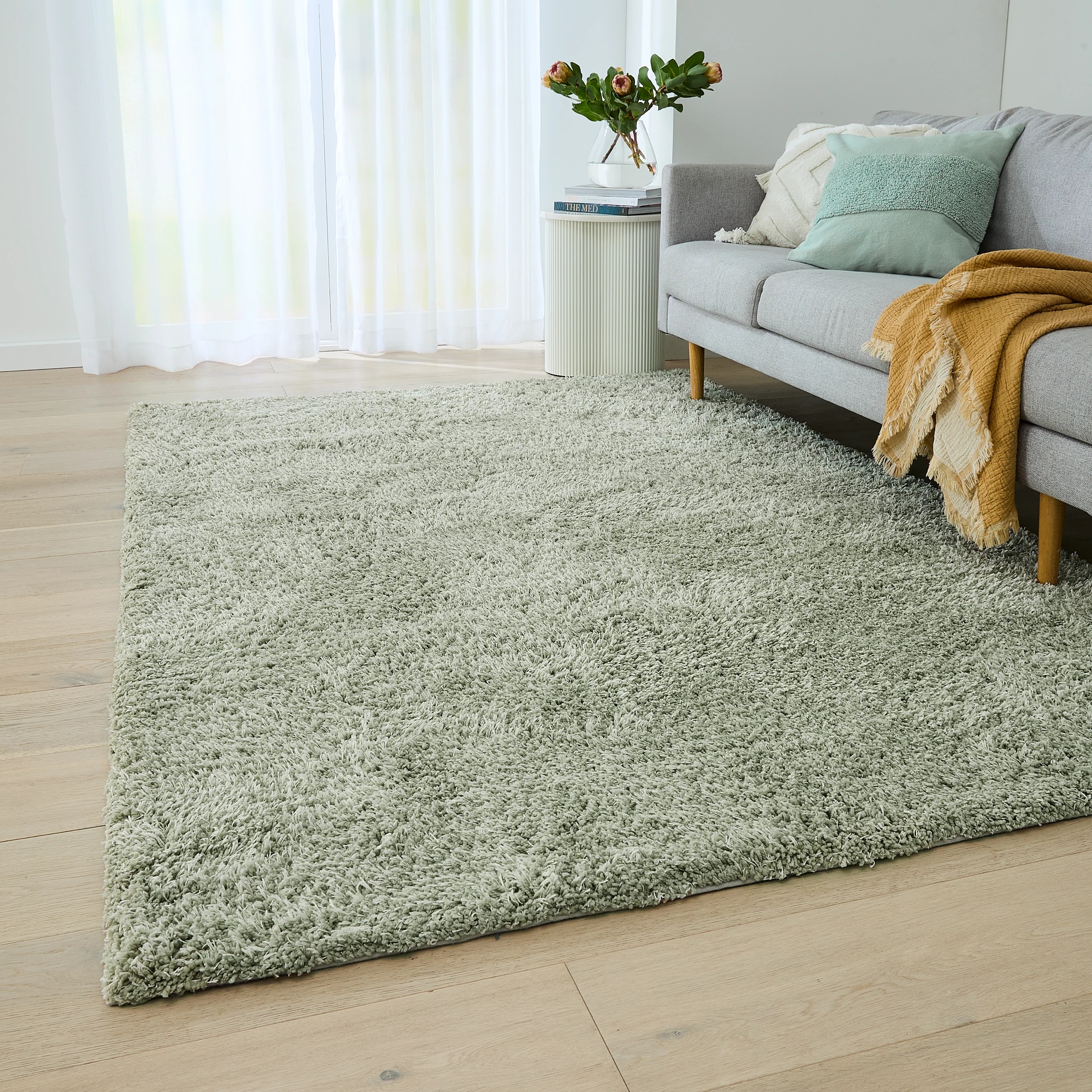 1 Flecked Rug - Sage, Large - 235cm x 160cm, 1 of 6