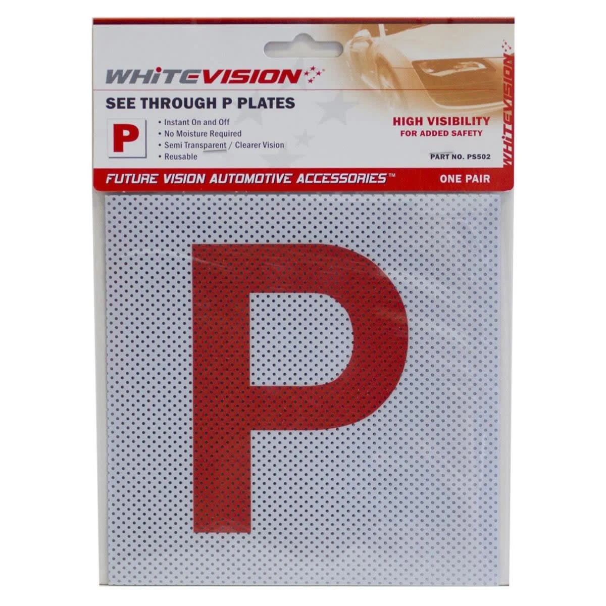 1 Whitevision See Through P Plates - NSW/QLD/SA/NT/TAS, 1 of 1