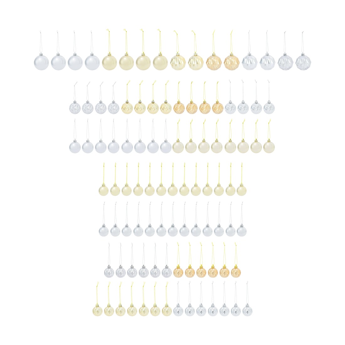 2 100 Pack Luxury Christmas Baubles, 2 of 4