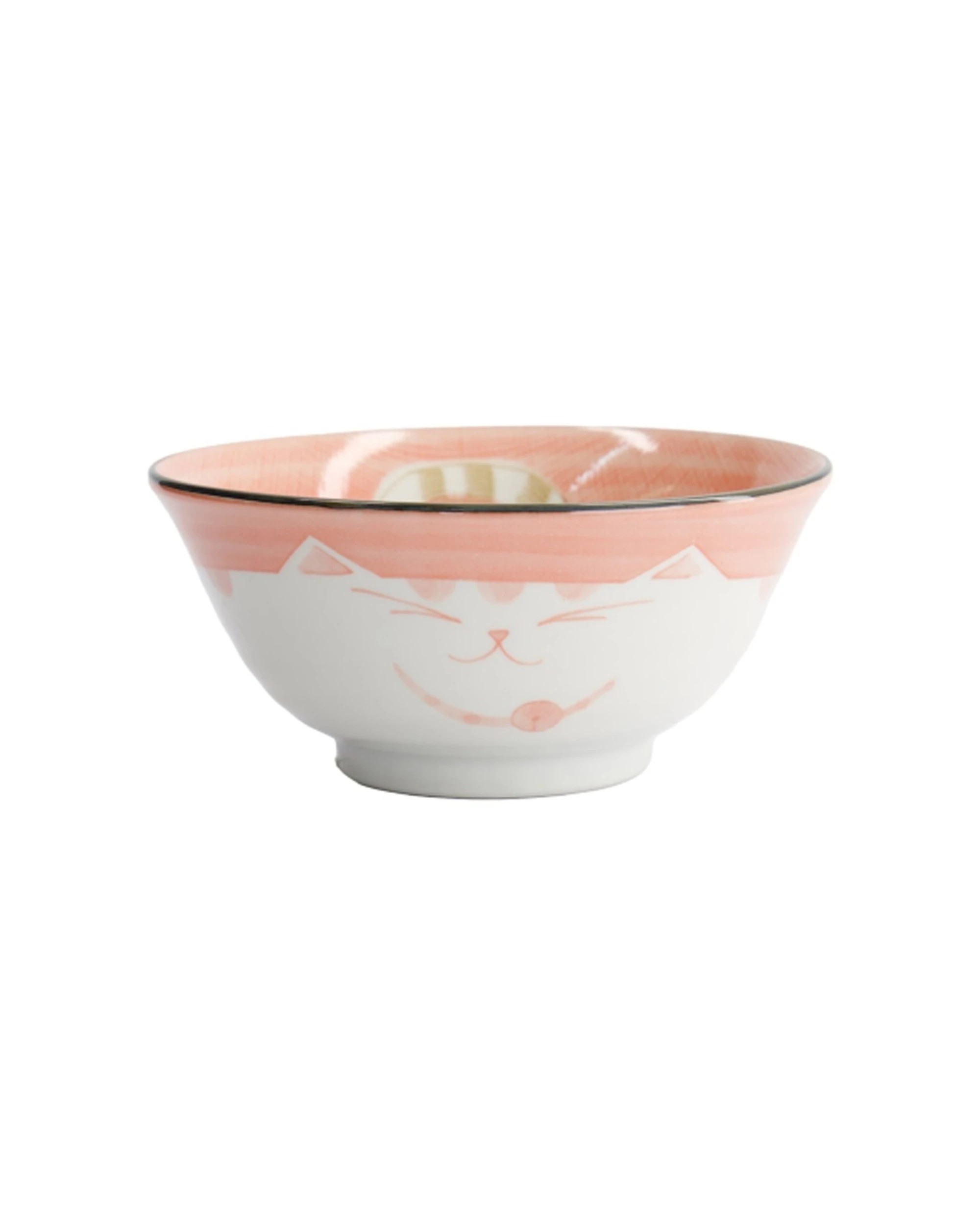 3 Tokyo Design 2PK Kawaii Neko Cat Tayo Bowl 15x7cm Japanese-Inspired Tableware - Pink, 3 of 4