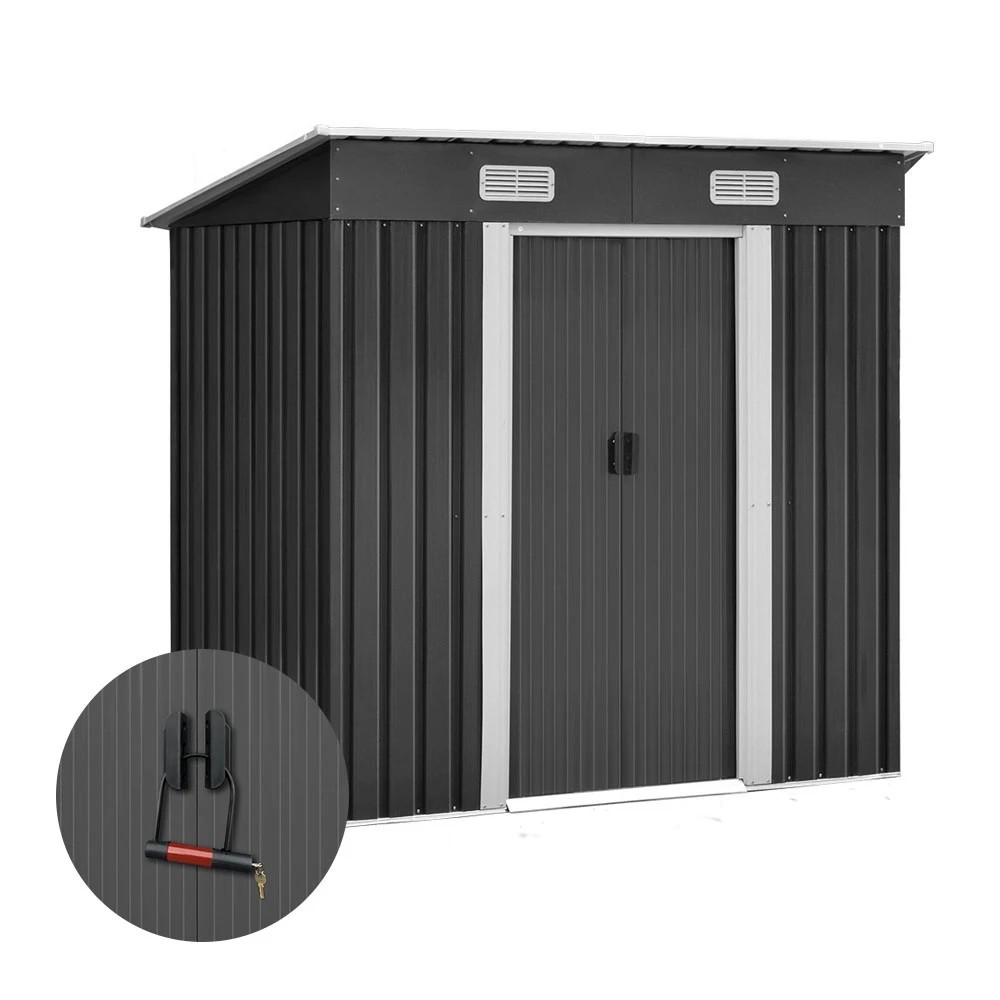 1 Giantz Garden Shed 1.94x1.21M Sheds Outdoor Storage Workshop House Tool Shelter - Grey, 1 of 1
