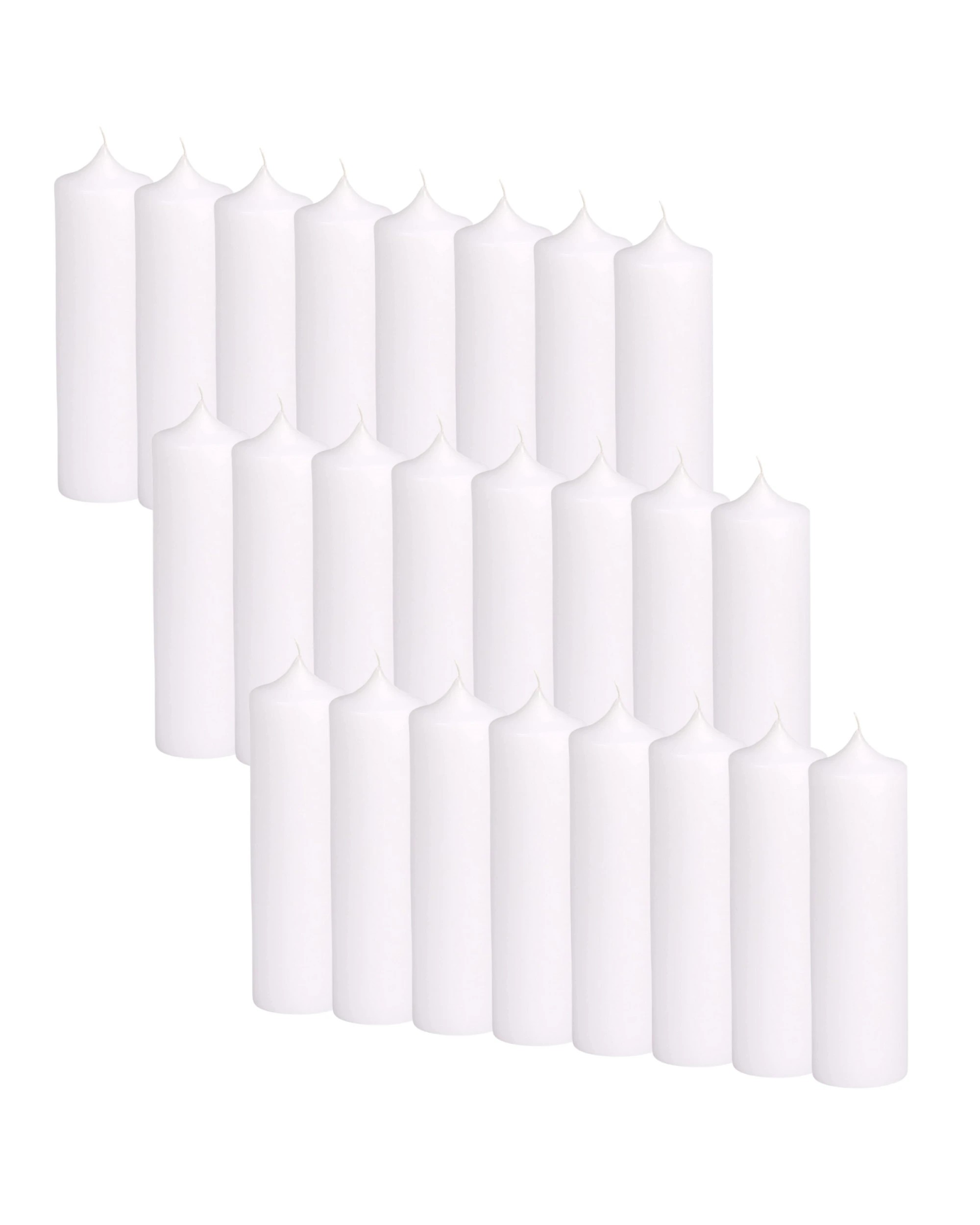 1 BR Home Pillar Candles Pack of 24 - Unscented, Lead-Free, 65-Hour Burn Time, 1 of 2