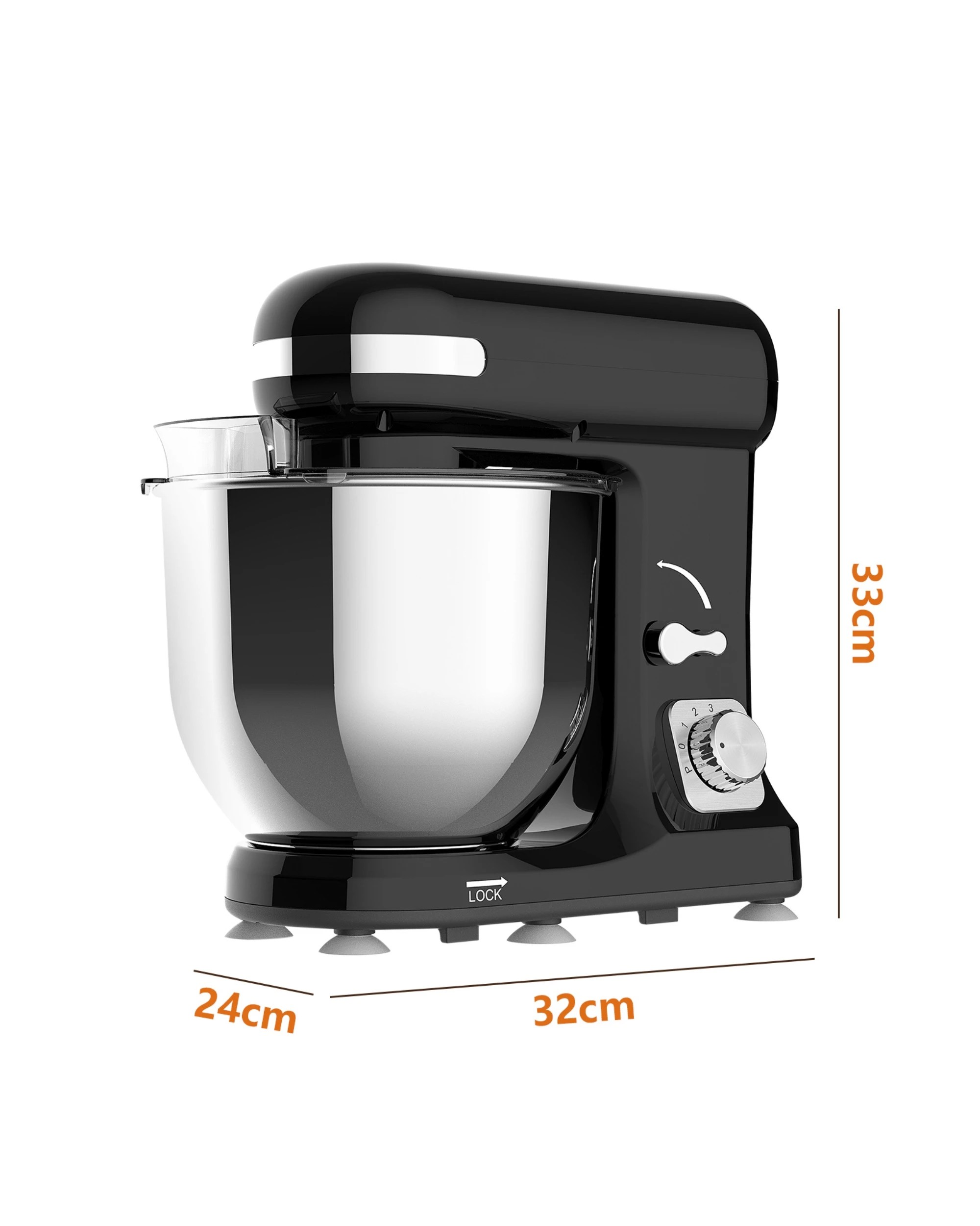 7 Advwin 1400w 6.5l Electric Stand Mixer Black, 7 of 7
