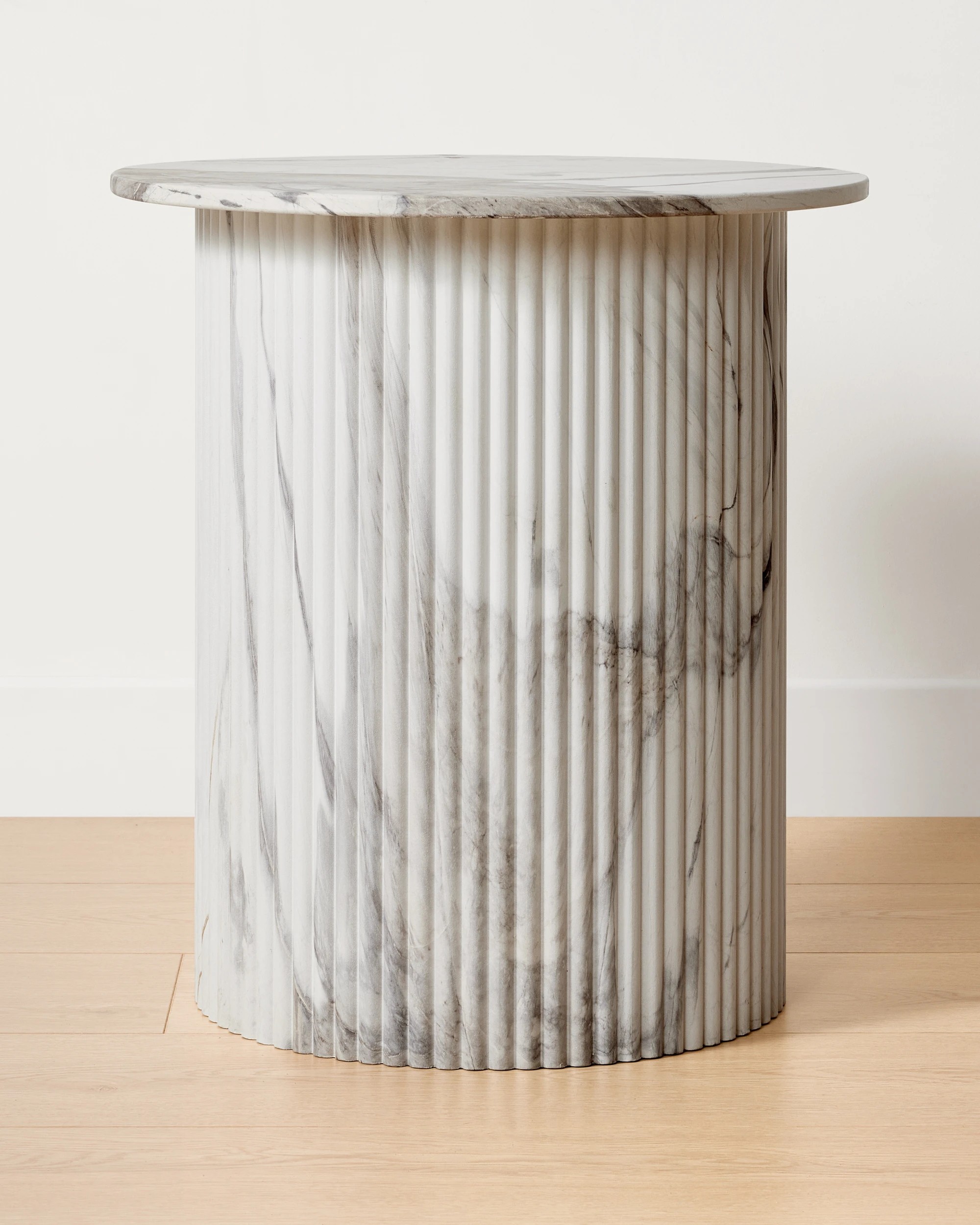 3 Marble Look Side Table, 3 of 7