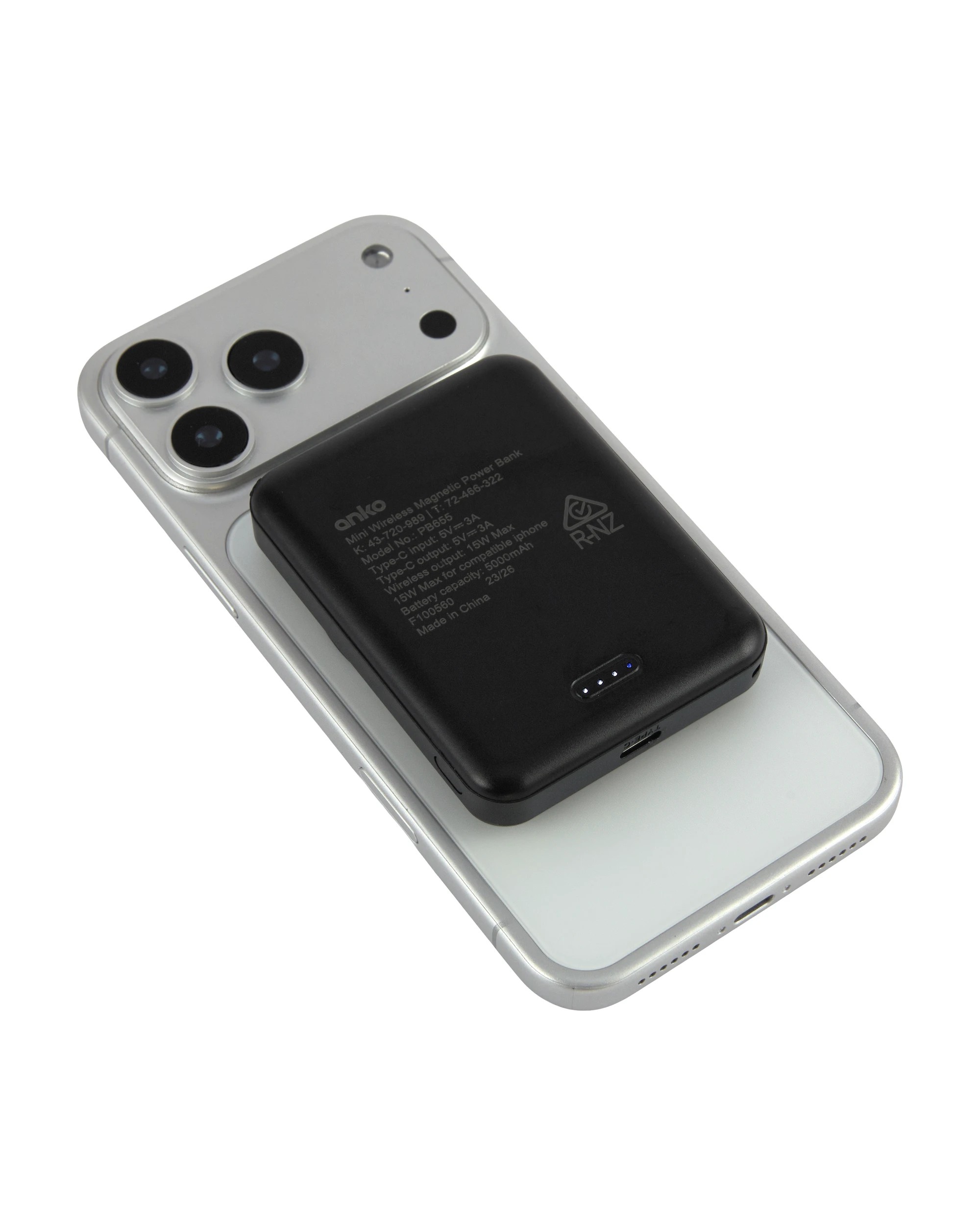 2 Mini 5000 mAh Wireless Power Bank - Black, 2 of 7